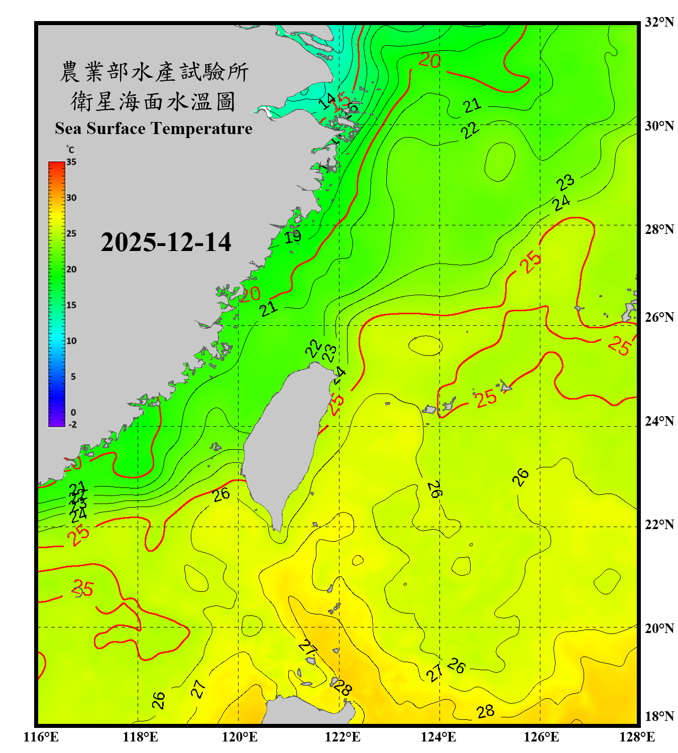 domain-taiwan_20251214090000-JPL-L4_GHRSST-SSTfnd-MUR-GLOB-v02.0-fv04.1.nc_contour
