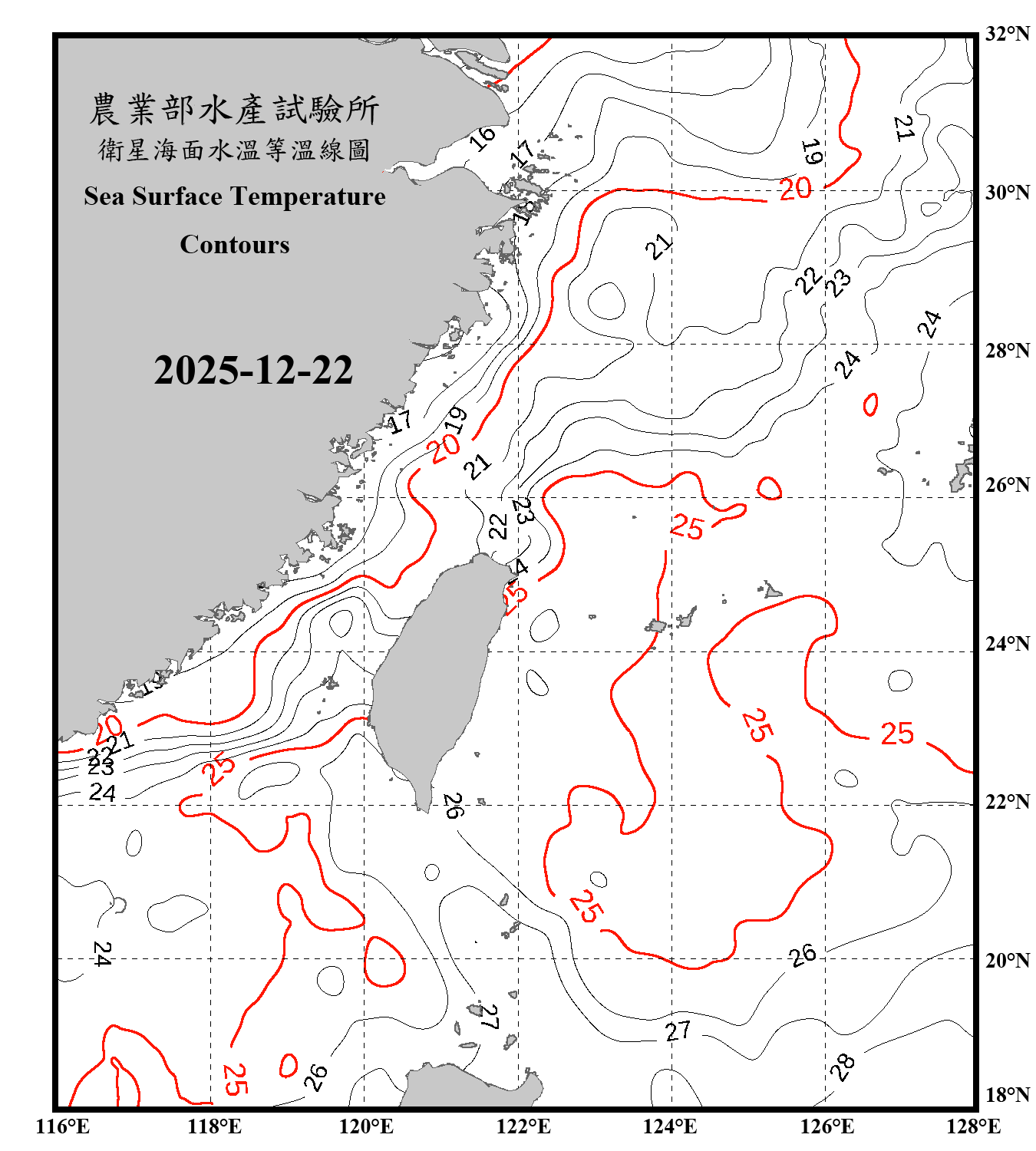 domain-taiwan_20251222090000-JPL-L4_GHRSST-SSTfnd-MUR-GLOB-v02.0-fv04.1.nc_contour_only