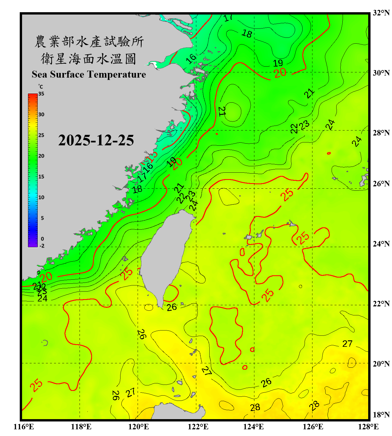 domain-taiwan_20251225090000-JPL-L4_GHRSST-SSTfnd-MUR-GLOB-v02.0-fv04.1.nc_contour