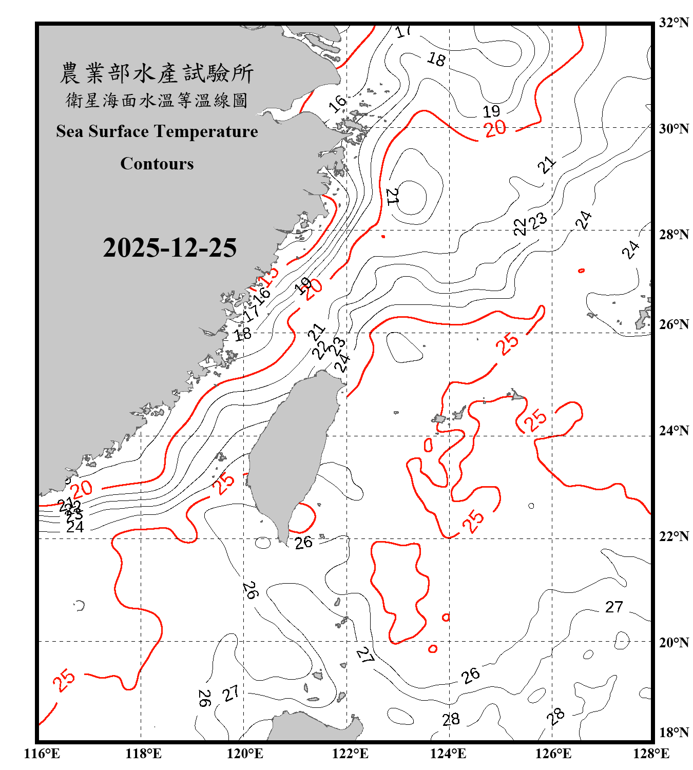 domain-taiwan_20251225090000-JPL-L4_GHRSST-SSTfnd-MUR-GLOB-v02.0-fv04.1.nc_contour_only