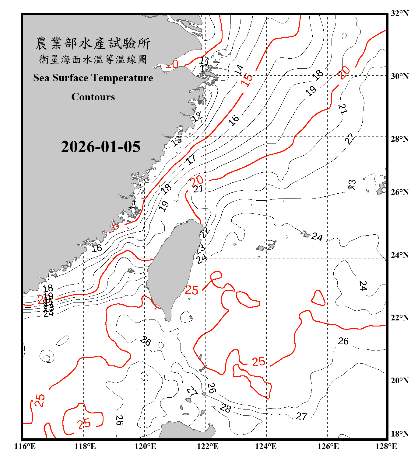 domain-taiwan_20260105090000-JPL-L4_GHRSST-SSTfnd-MUR-GLOB-v02.0-fv04.1.nc_contour_only