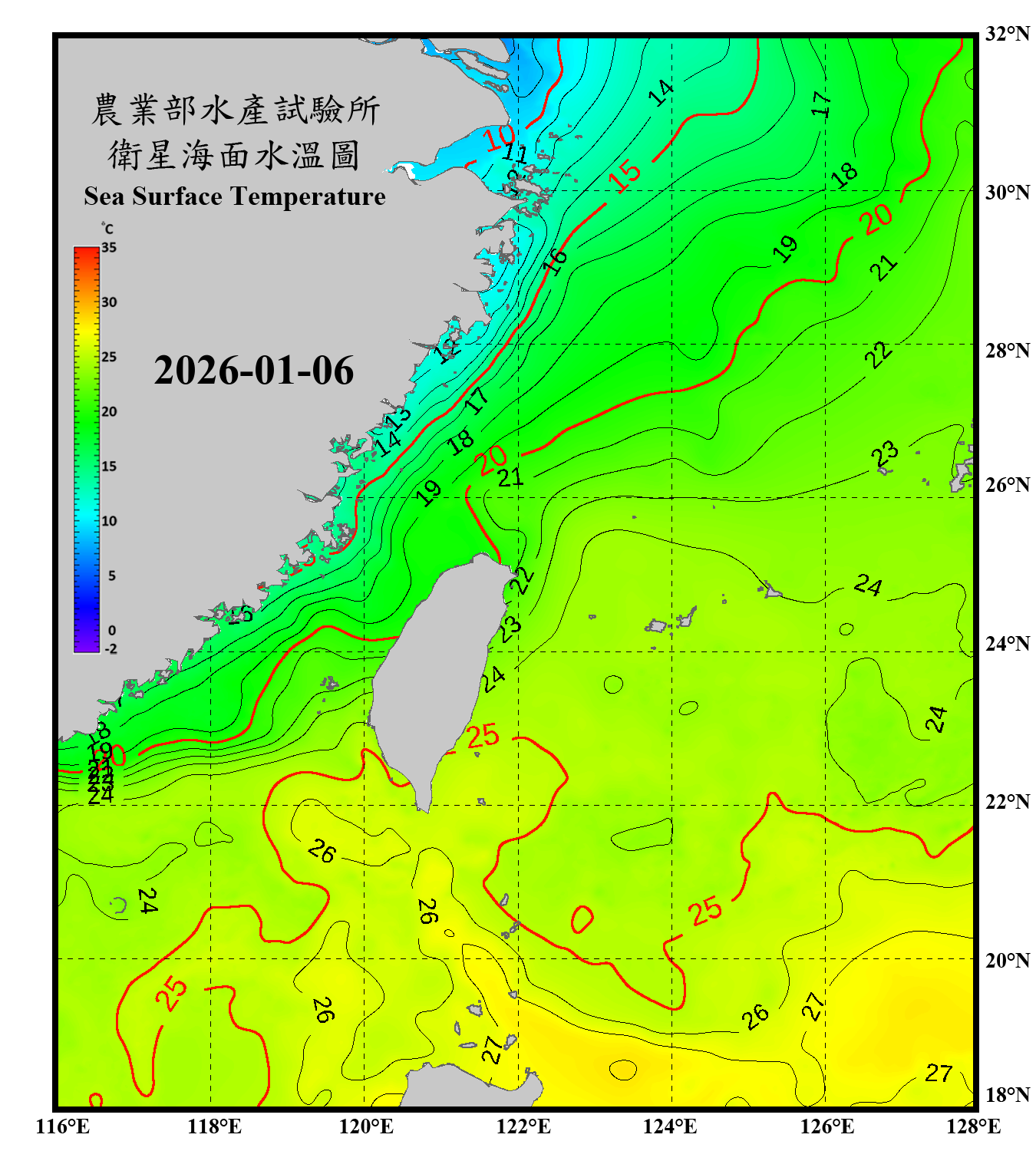 domain-taiwan_20260106090000-JPL-L4_GHRSST-SSTfnd-MUR-GLOB-v02.0-fv04.1.nc_contour