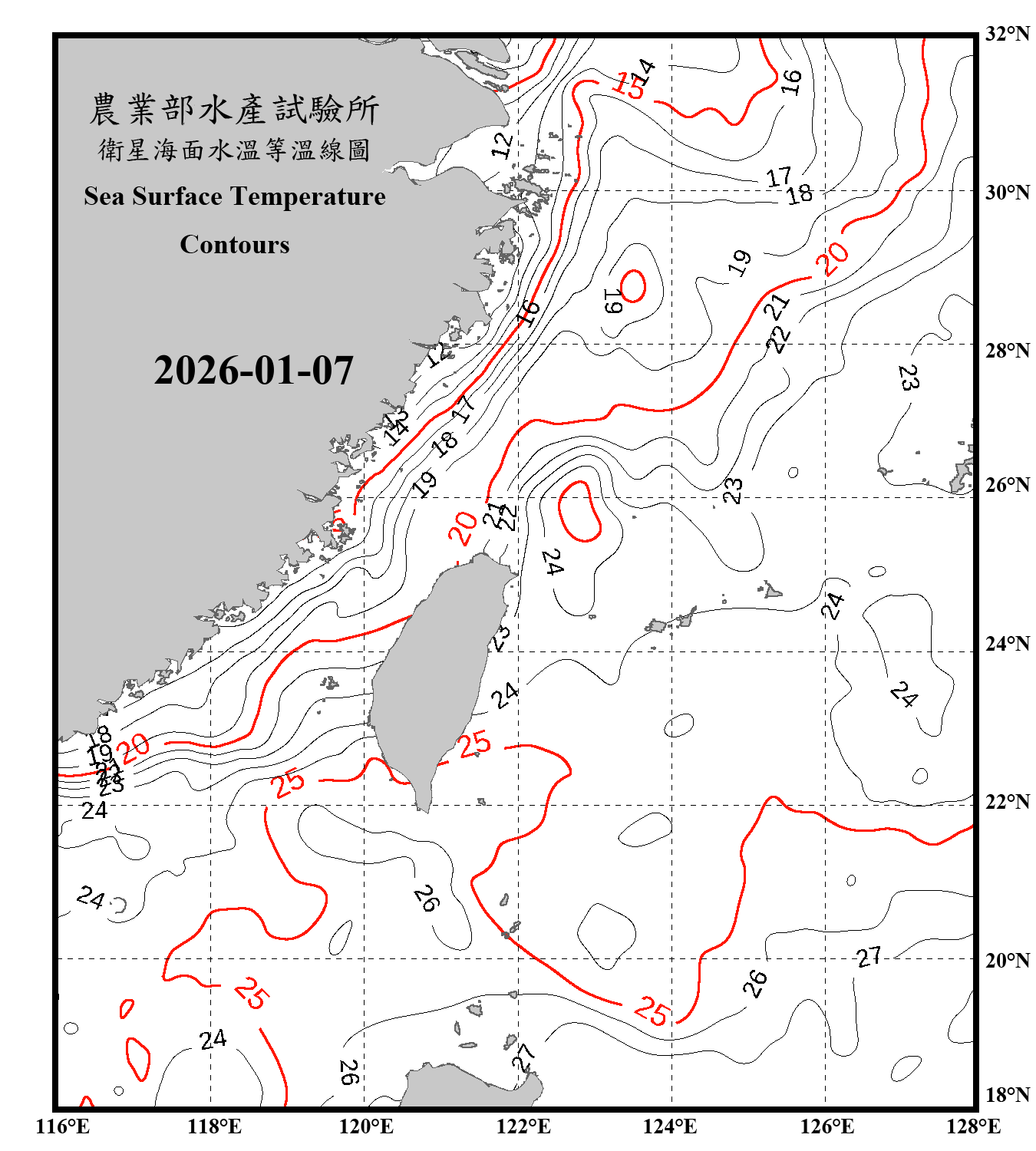 domain-taiwan_20260107090000-JPL-L4_GHRSST-SSTfnd-MUR-GLOB-v02.0-fv04.1.nc_contour_only