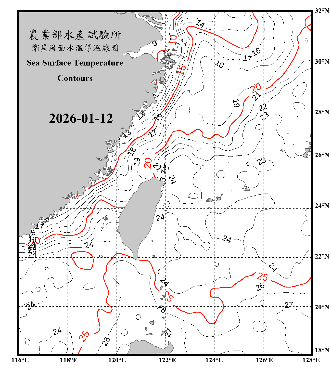 domain-taiwan_20260112090000-JPL-L4_GHRSST-SSTfnd-MUR-GLOB-v02.0-fv04.1.nc_contour_only