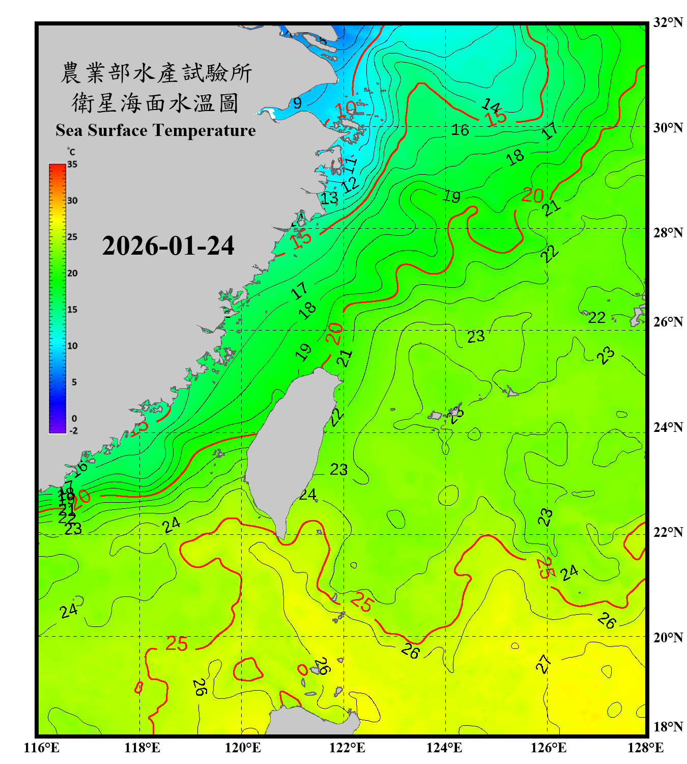 domain-taiwan_20260124090000-JPL-L4_GHRSST-SSTfnd-MUR-GLOB-v02.0-fv04.1.nc_contour