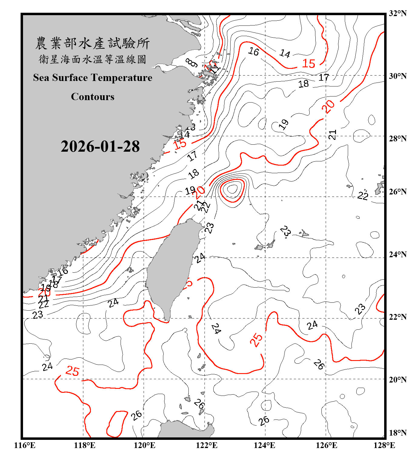 domain-taiwan_20260128090000-JPL-L4_GHRSST-SSTfnd-MUR-GLOB-v02.0-fv04.1.nc_contour_only