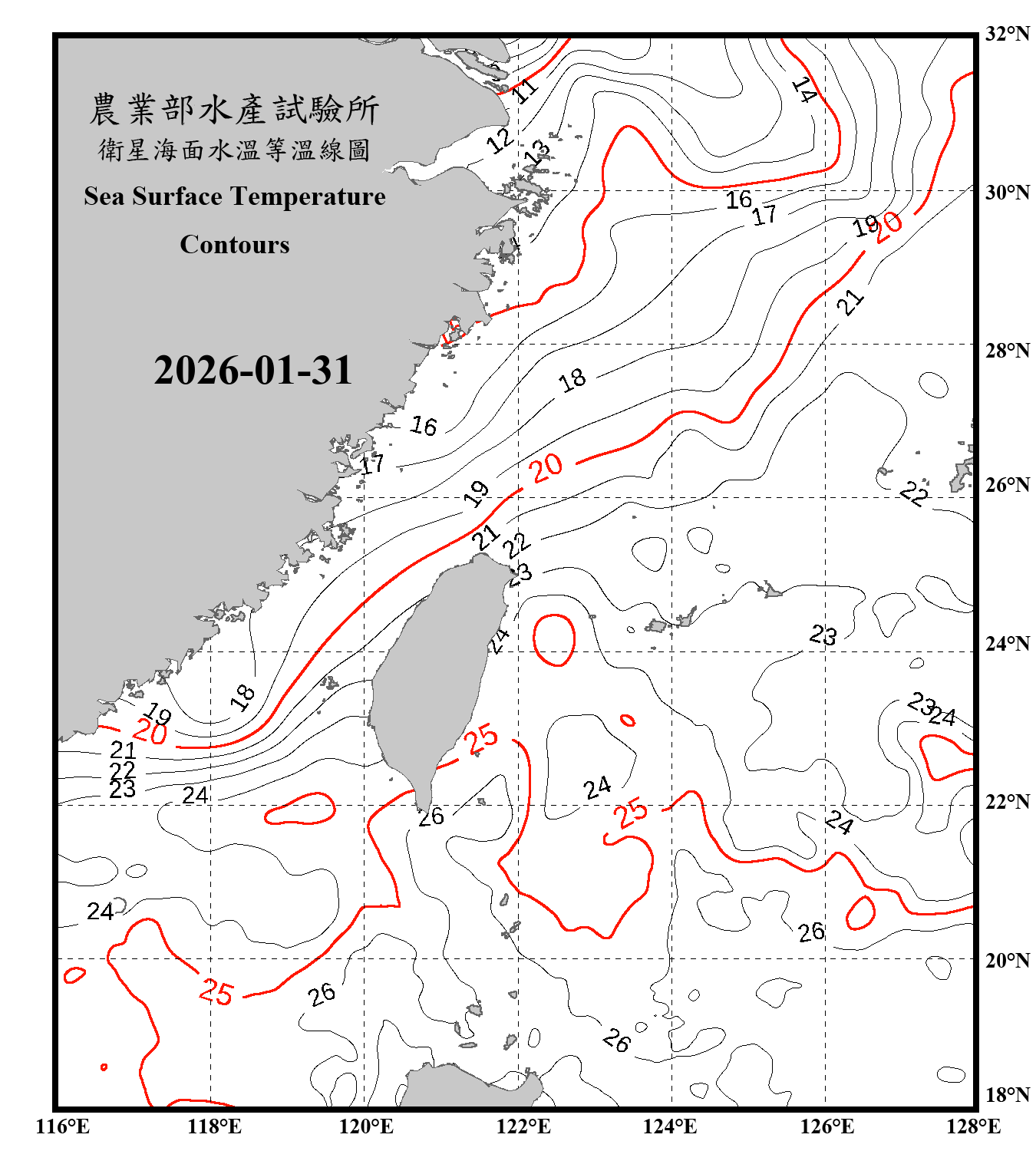 domain-taiwan_20260131090000-JPL-L4_GHRSST-SSTfnd-MUR-GLOB-v02.0-fv04.1.nc_contour_only