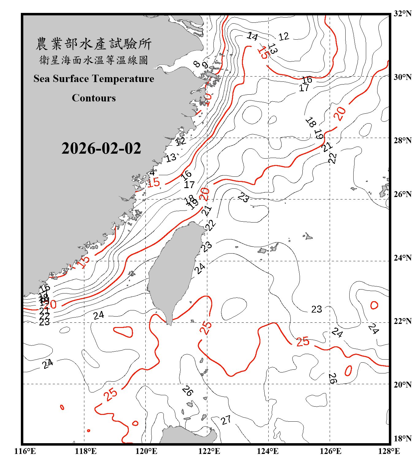 domain-taiwan_20260202090000-JPL-L4_GHRSST-SSTfnd-MUR-GLOB-v02.0-fv04.1.nc_contour_only