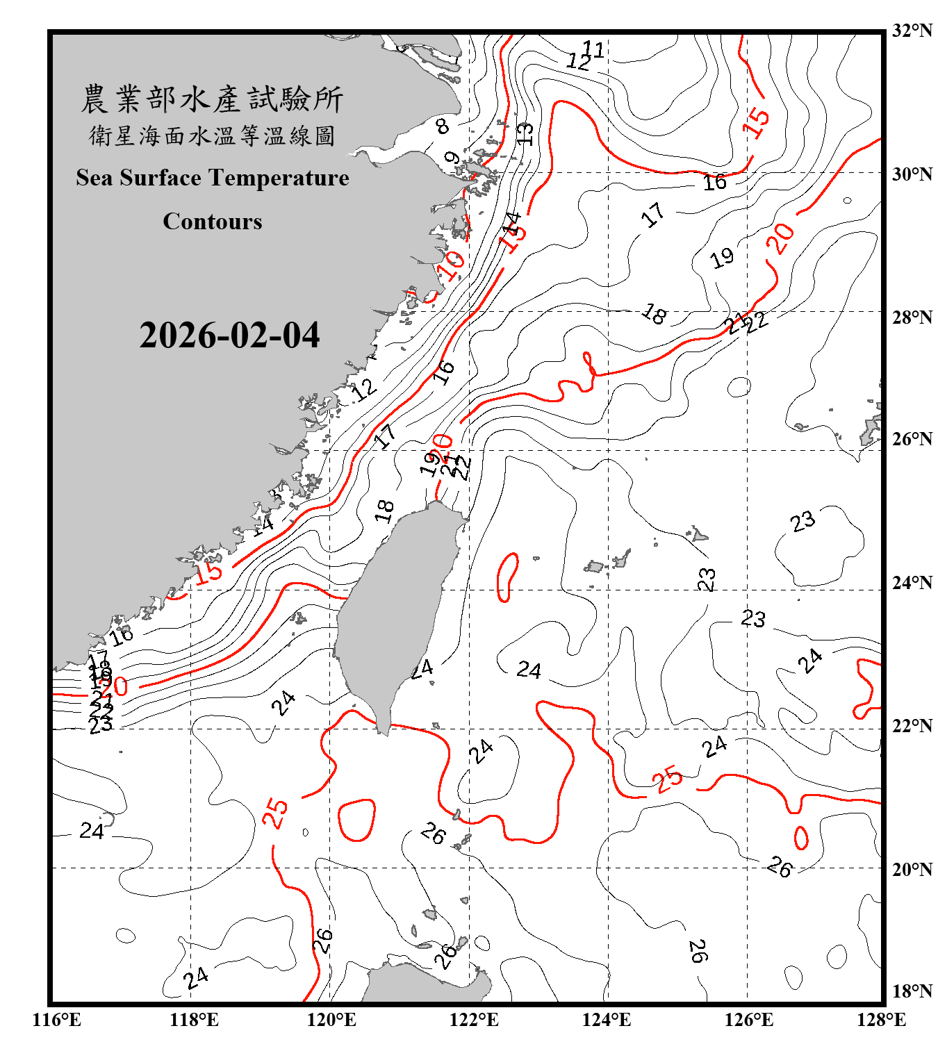 domain-taiwan_20260204090000-JPL-L4_GHRSST-SSTfnd-MUR-GLOB-v02.0-fv04.1.nc_contour_only