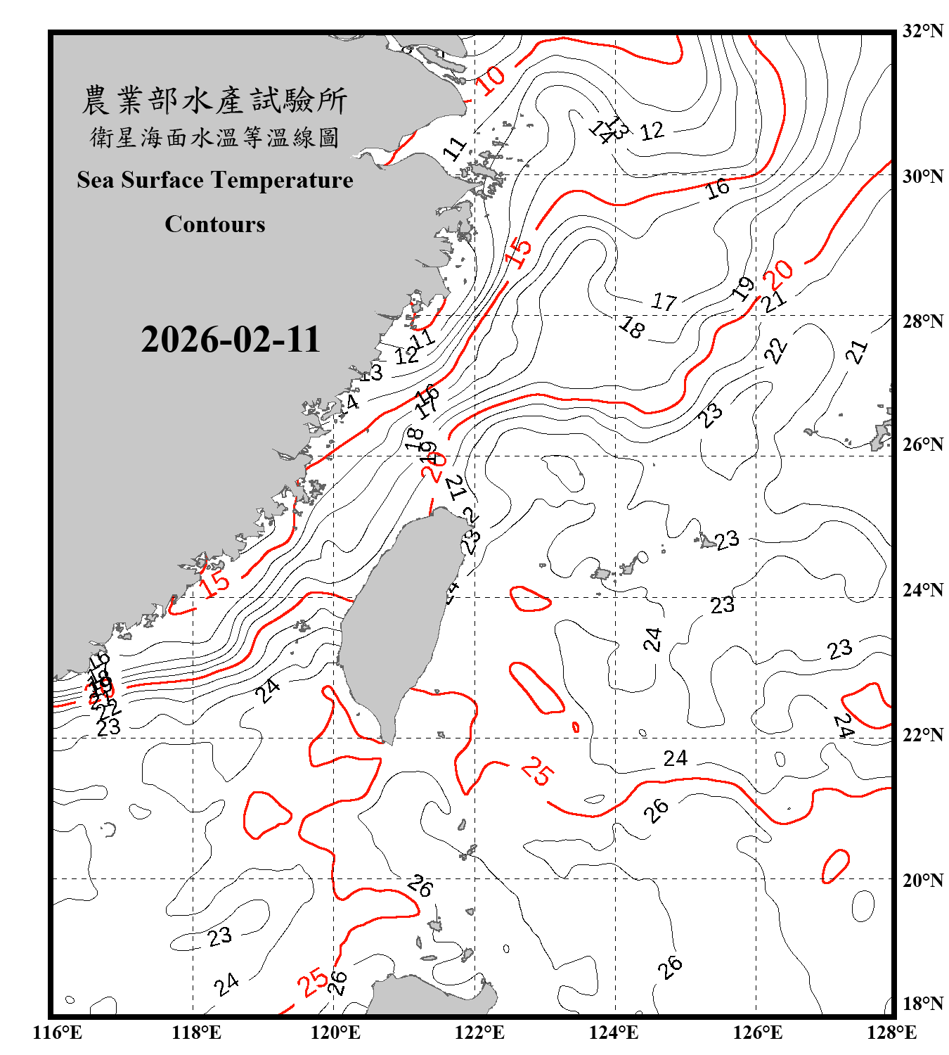 domain-taiwan_20260211090000-JPL-L4_GHRSST-SSTfnd-MUR-GLOB-v02.0-fv04.1.nc_contour_only