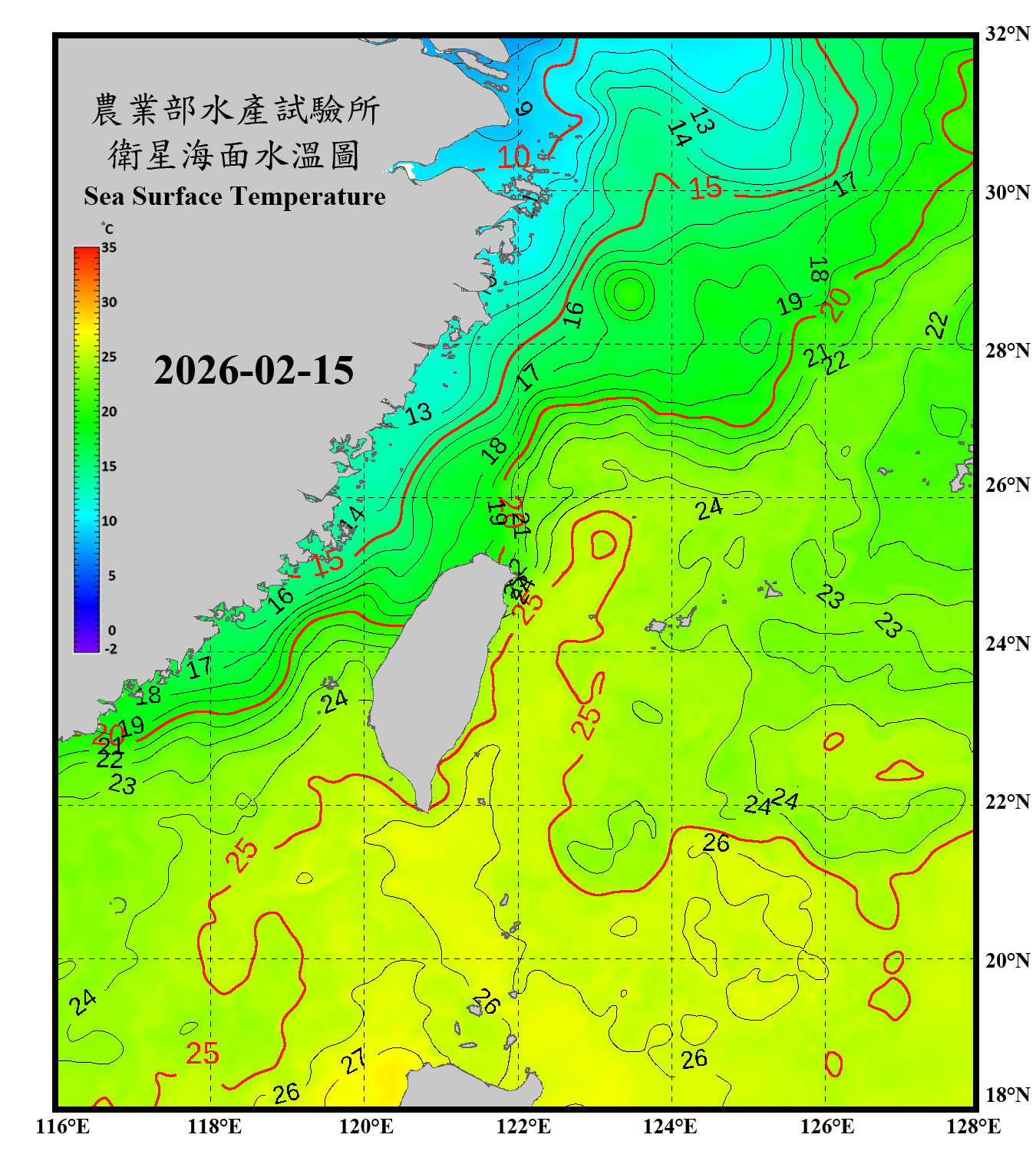 domain-taiwan_20260215090000-JPL-L4_GHRSST-SSTfnd-MUR-GLOB-v02.0-fv04.1.nc_contour
