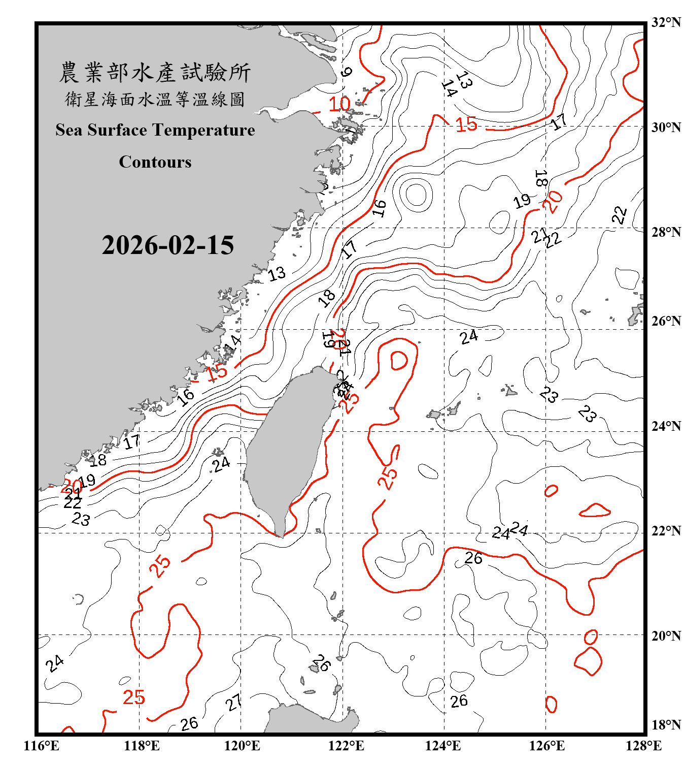 domain-taiwan_20260215090000-JPL-L4_GHRSST-SSTfnd-MUR-GLOB-v02.0-fv04.1.nc_contour_only