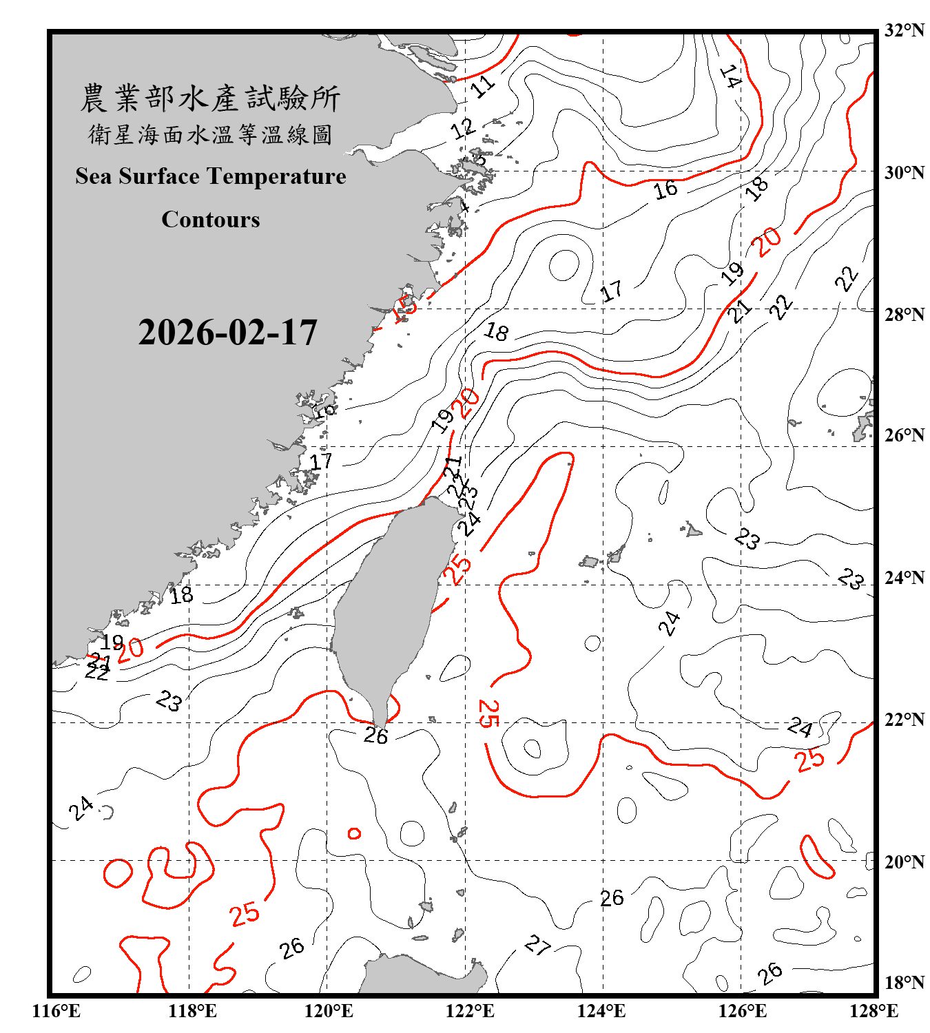 domain-taiwan_20260217090000-JPL-L4_GHRSST-SSTfnd-MUR-GLOB-v02.0-fv04.1.nc_contour_only