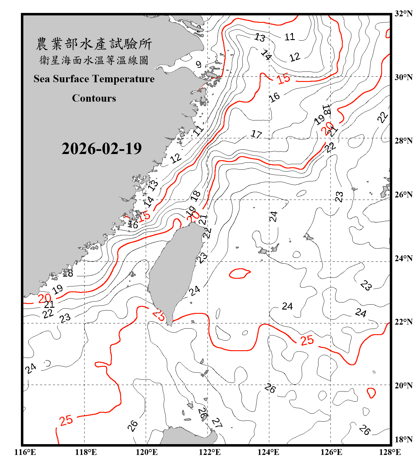 domain-taiwan_20260219090000-JPL-L4_GHRSST-SSTfnd-MUR-GLOB-v02.0-fv04.1.nc_contour_only