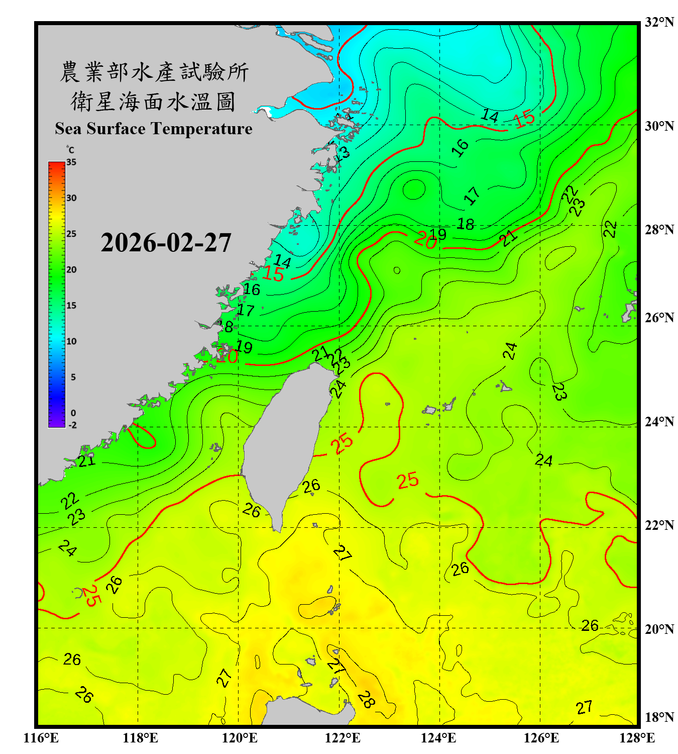 domain-taiwan_20260227090000-JPL-L4_GHRSST-SSTfnd-MUR-GLOB-v02.0-fv04.1.nc_contour