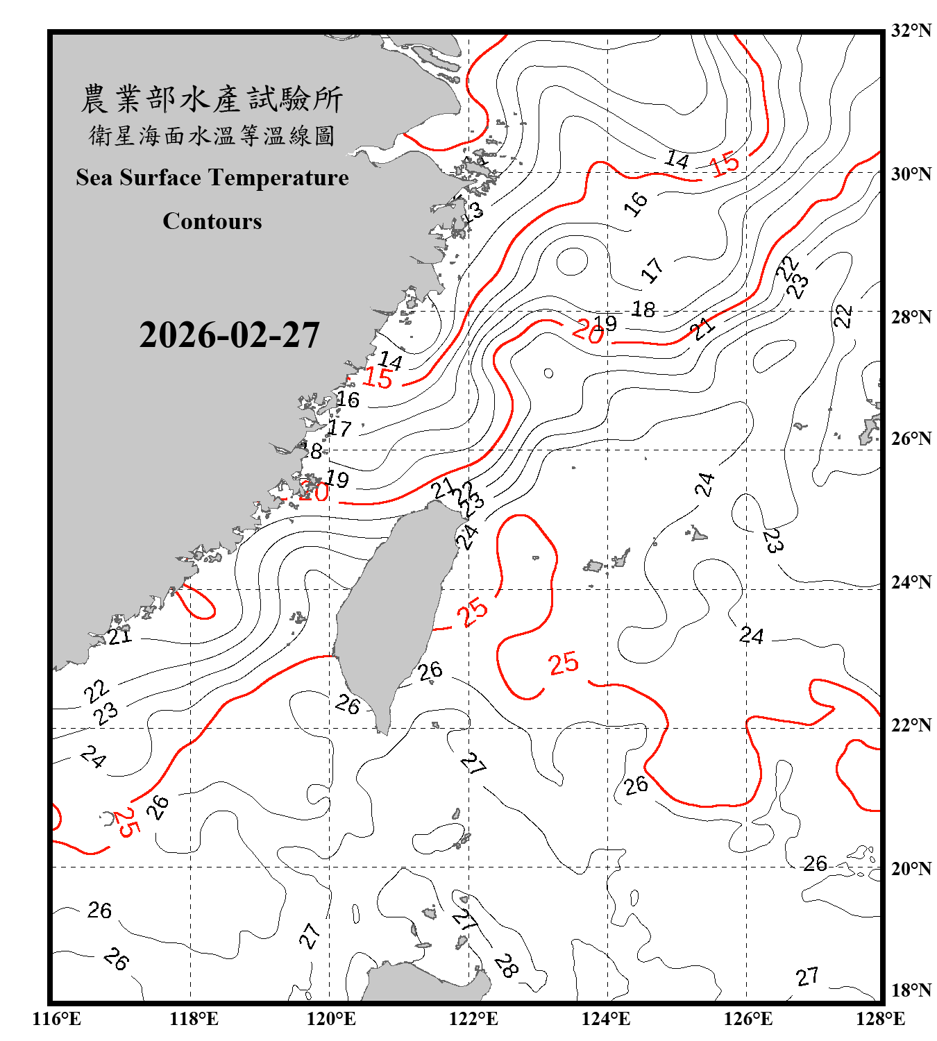 domain-taiwan_20260227090000-JPL-L4_GHRSST-SSTfnd-MUR-GLOB-v02.0-fv04.1.nc_contour_only