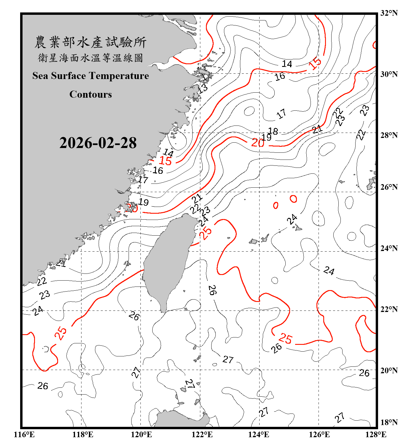 domain-taiwan_20260228090000-JPL-L4_GHRSST-SSTfnd-MUR-GLOB-v02.0-fv04.1.nc_contour_only