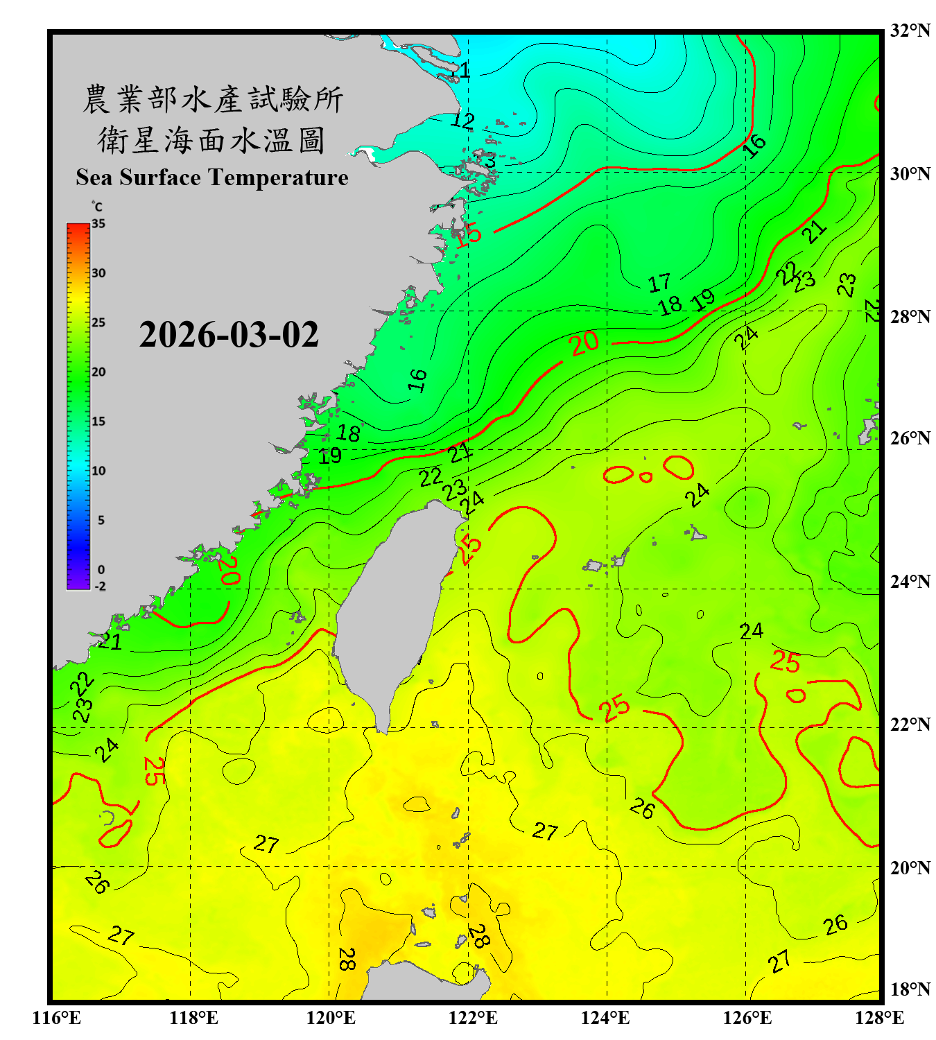 domain-taiwan_20260302090000-JPL-L4_GHRSST-SSTfnd-MUR-GLOB-v02.0-fv04.1.nc_contour