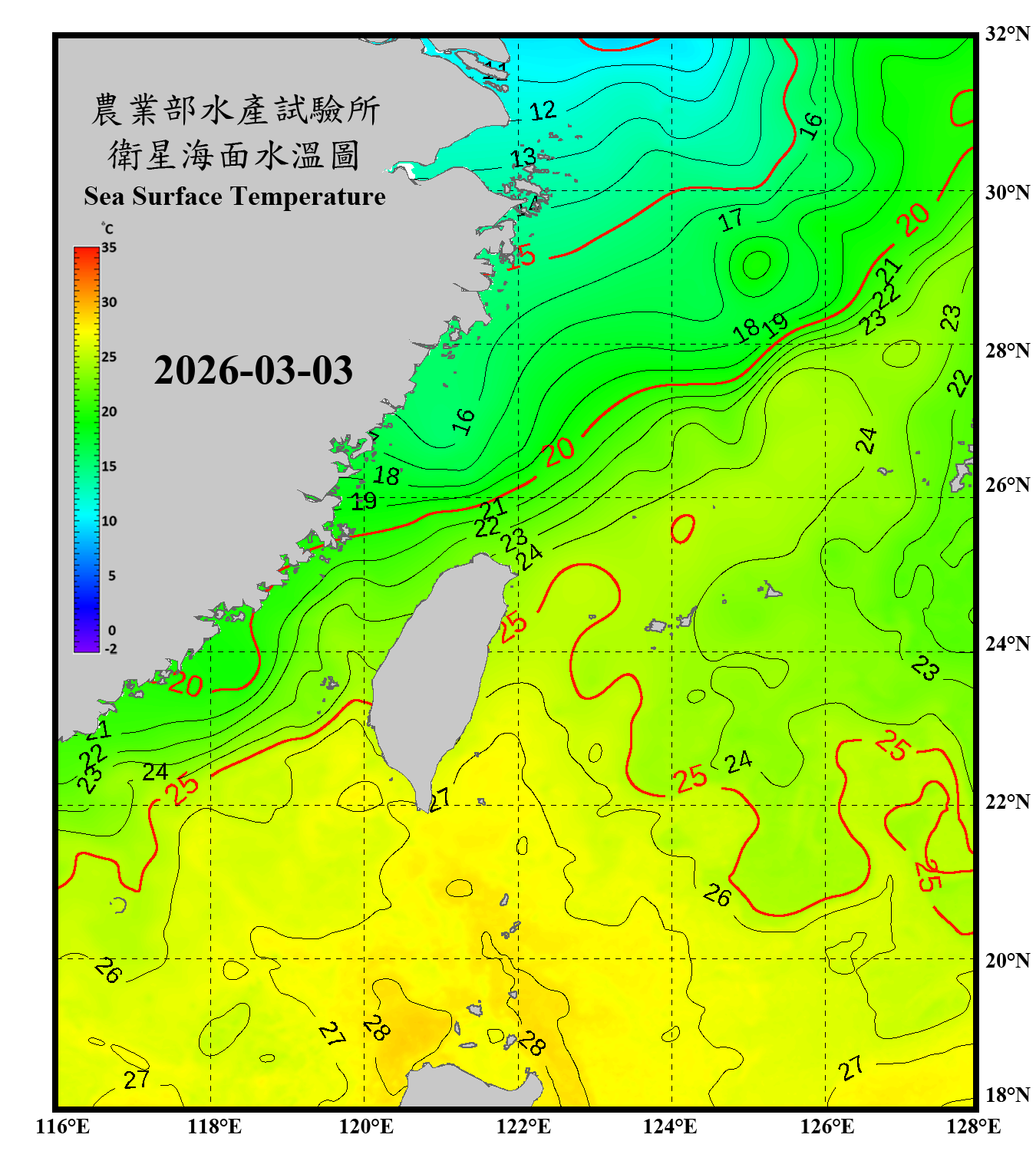 domain-taiwan_20260303090000-JPL-L4_GHRSST-SSTfnd-MUR-GLOB-v02.0-fv04.1.nc_contour