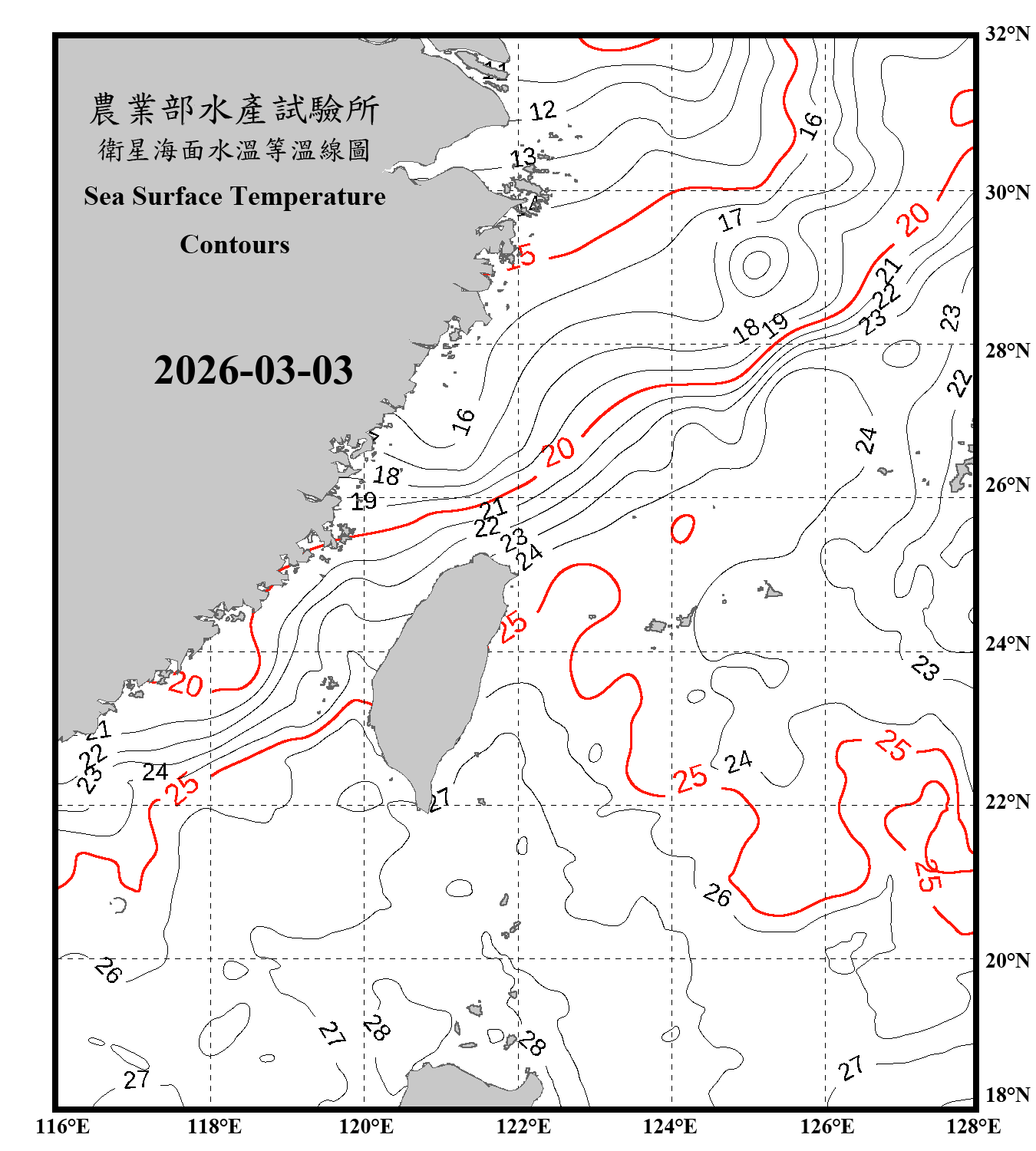 domain-taiwan_20260303090000-JPL-L4_GHRSST-SSTfnd-MUR-GLOB-v02.0-fv04.1.nc_contour