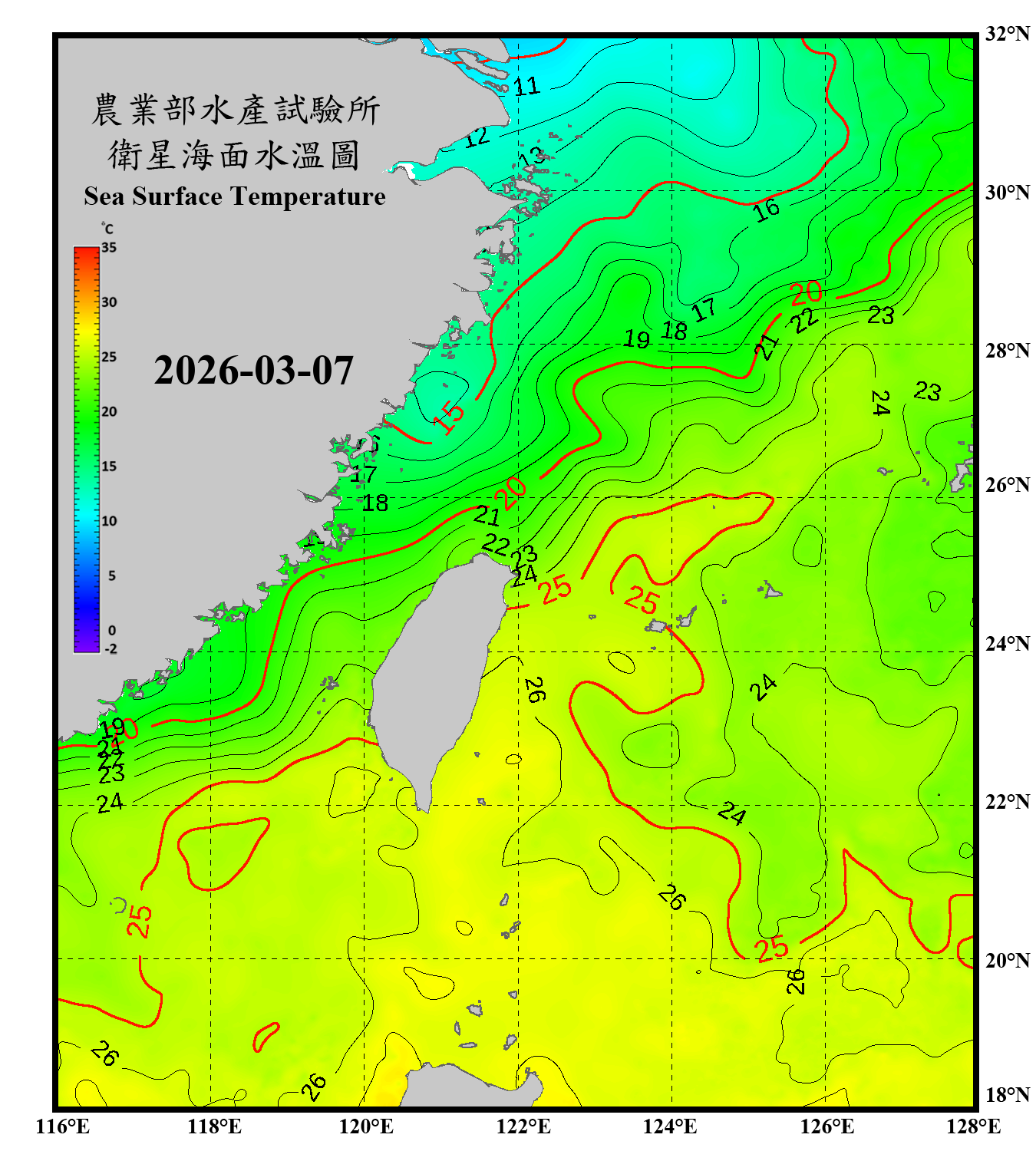 domain-taiwan_20260307090000-JPL-L4_GHRSST-SSTfnd-MUR-GLOB-v02.0-fv04.1.nc_contour