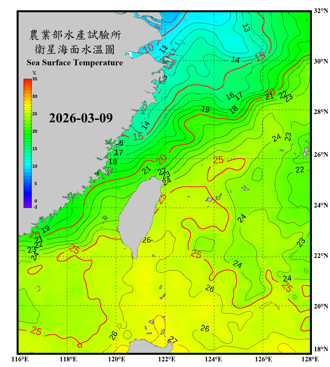 domain-taiwan_20260309090000-JPL-L4_GHRSST-SSTfnd-MUR-GLOB-v02.0-fv04.1.nc_contour