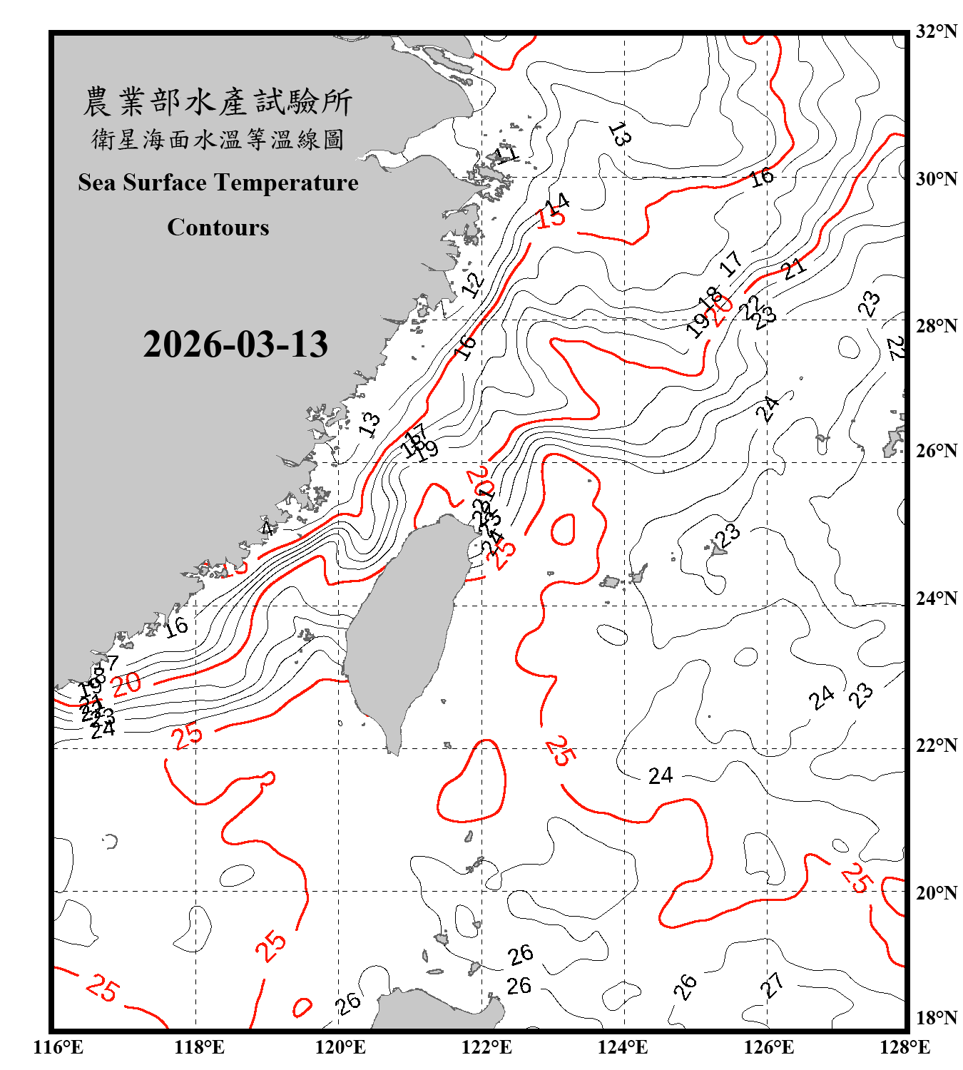 domain-taiwan_20260313090000-JPL-L4_GHRSST-SSTfnd-MUR-GLOB-v02.0-fv04.1.nc_contour_only