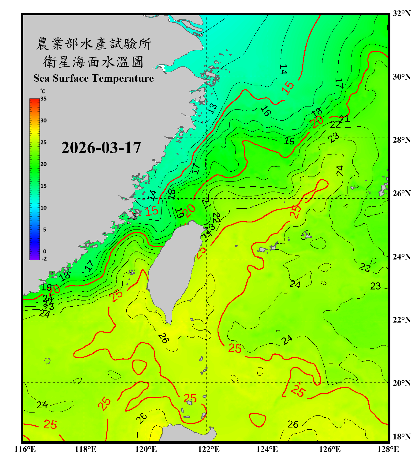 domain-taiwan_20260317090000-JPL-L4_GHRSST-SSTfnd-MUR-GLOB-v02.0-fv04.1.nc_contour