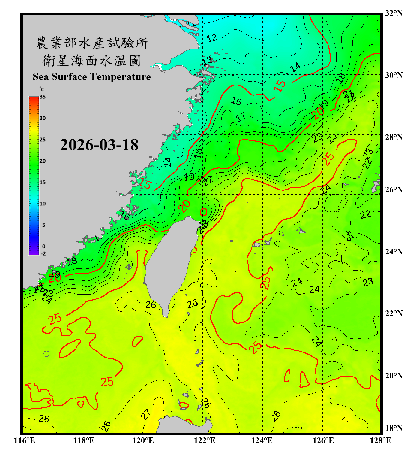 domain-taiwan_20260318090000-JPL-L4_GHRSST-SSTfnd-MUR-GLOB-v02.0-fv04.1.nc_contour