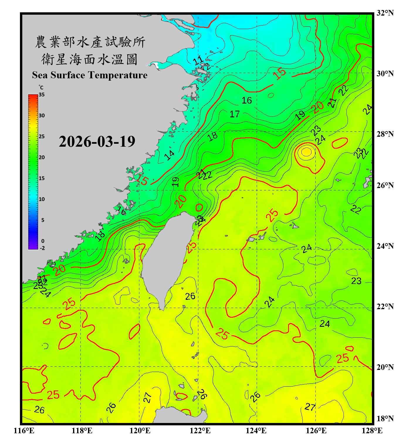 domain-taiwan_20260319090000-JPL-L4_GHRSST-SSTfnd-MUR-GLOB-v02.0-fv04.1.nc_contour