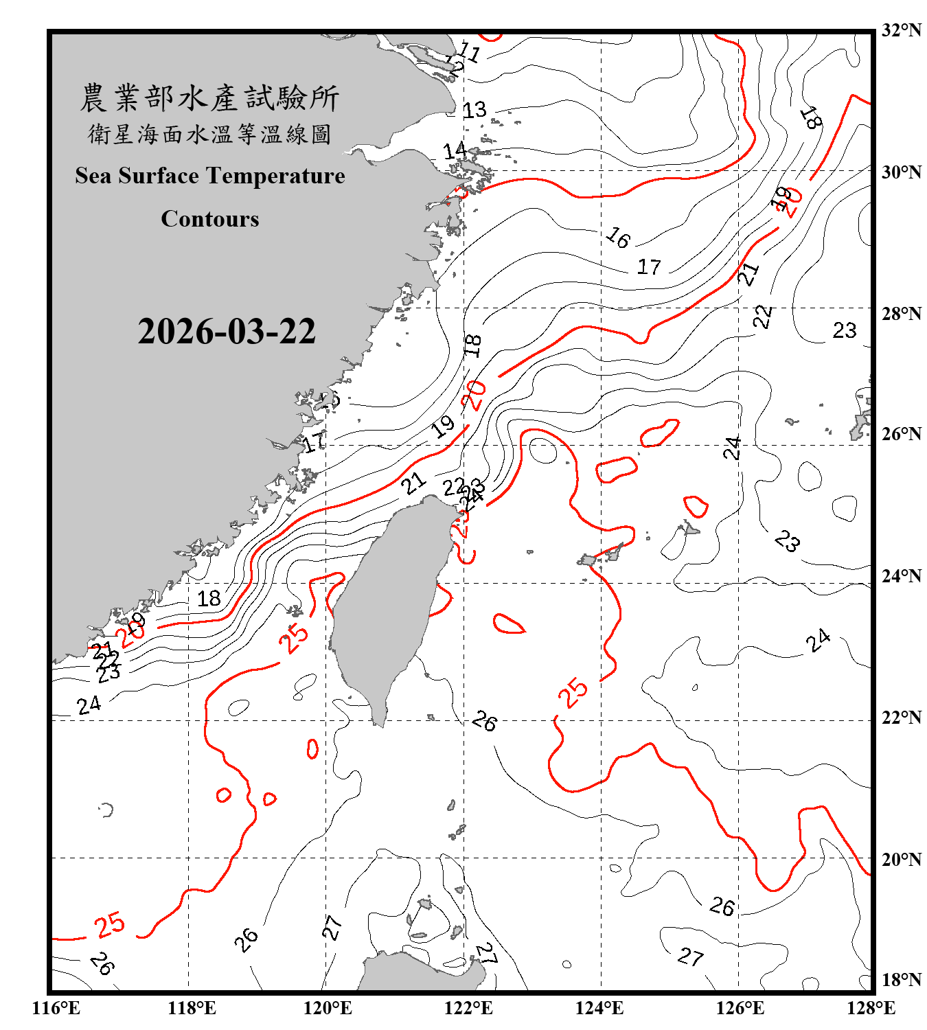 domain-taiwan_20260322090000-JPL-L4_GHRSST-SSTfnd-MUR-GLOB-v02.0-fv04.1.nc_contour_only