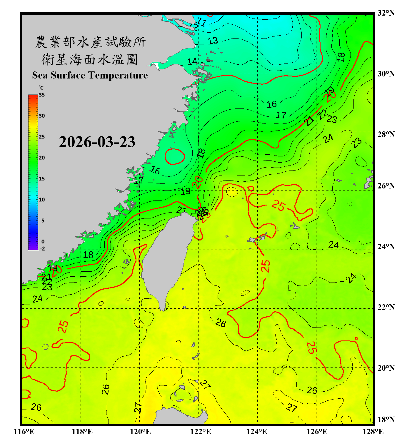 domain-taiwan_20260323090000-JPL-L4_GHRSST-SSTfnd-MUR-GLOB-v02.0-fv04.1.nc_contour