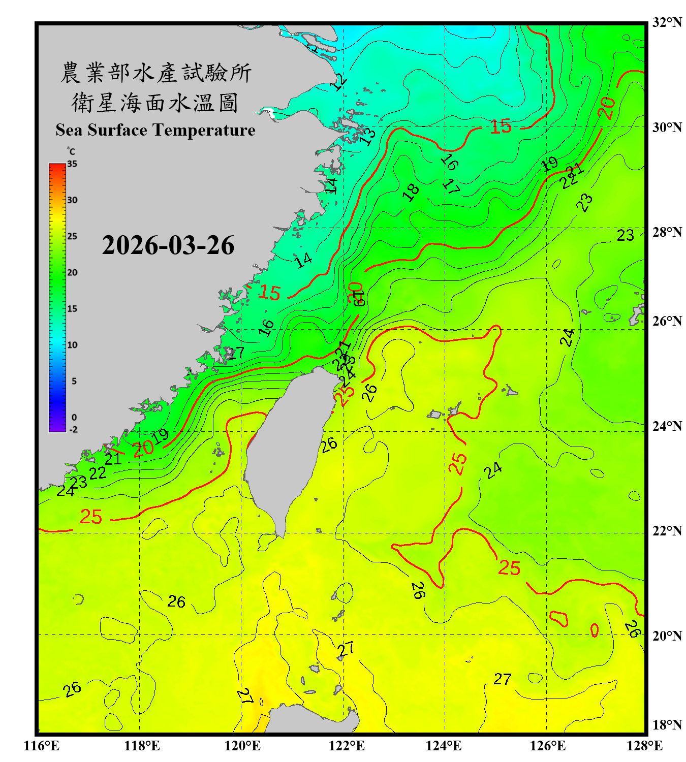 domain-taiwan_20260326090000-JPL-L4_GHRSST-SSTfnd-MUR-GLOB-v02.0-fv04.1.nc_contour