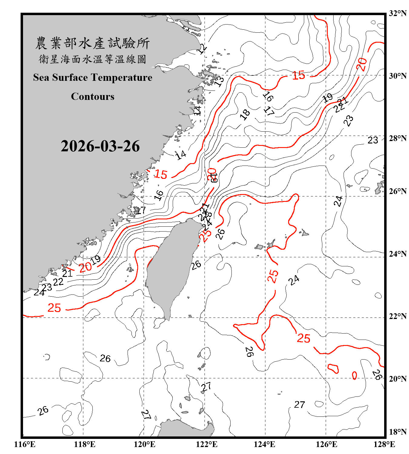 domain-taiwan_20260326090000-JPL-L4_GHRSST-SSTfnd-MUR-GLOB-v02.0-fv04.1.nc_contour_only