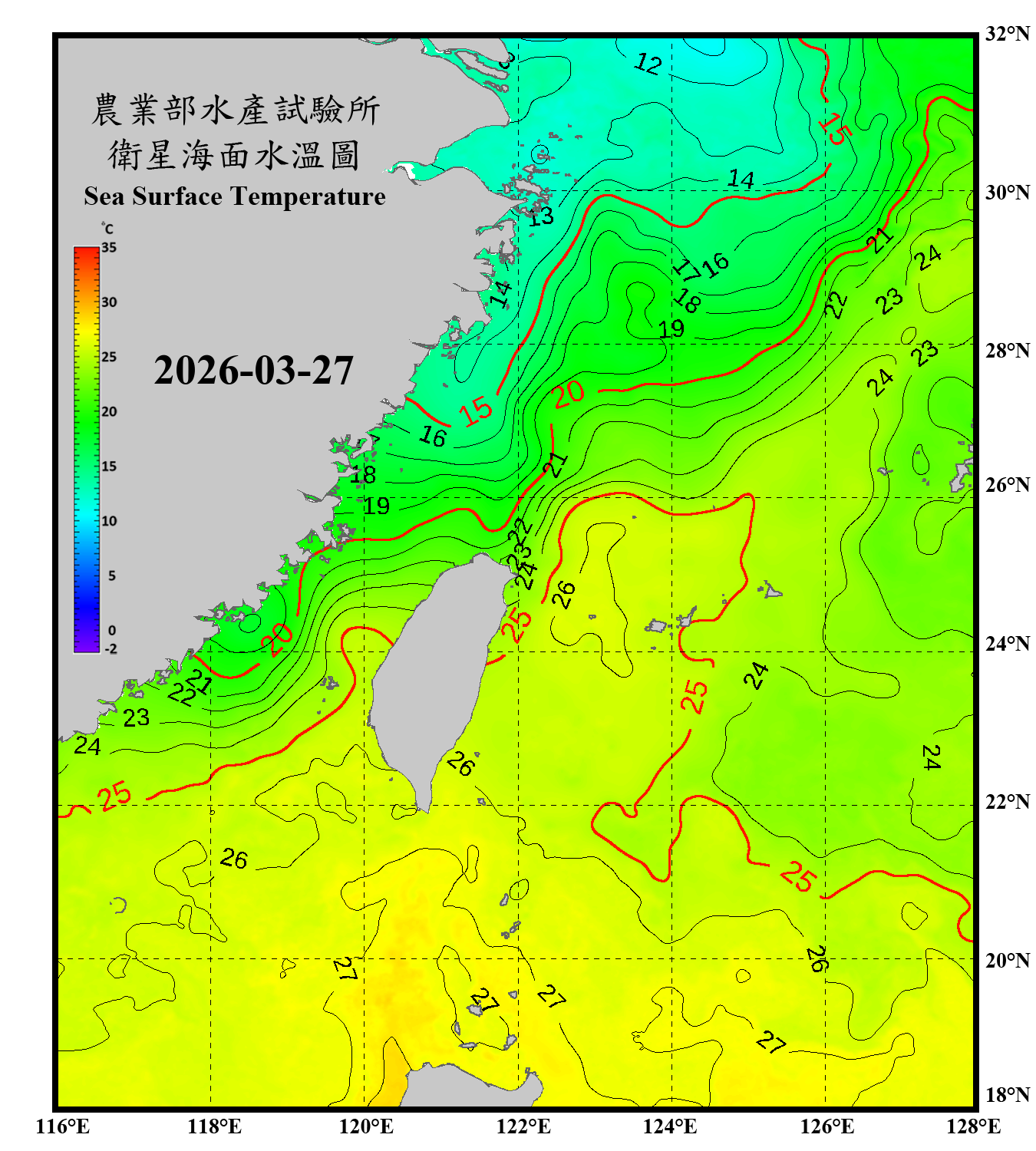 domain-taiwan_20260327090000-JPL-L4_GHRSST-SSTfnd-MUR-GLOB-v02.0-fv04.1.nc_contour