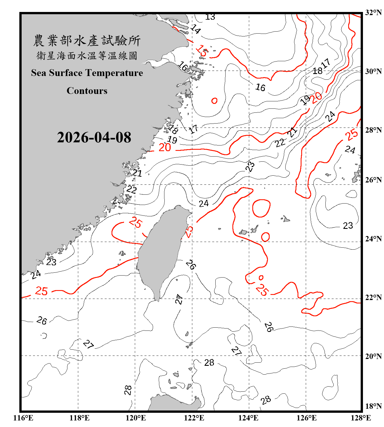 domain-taiwan_20260408090000-JPL-L4_GHRSST-SSTfnd-MUR-GLOB-v02.0-fv04.1.nc_contour_only