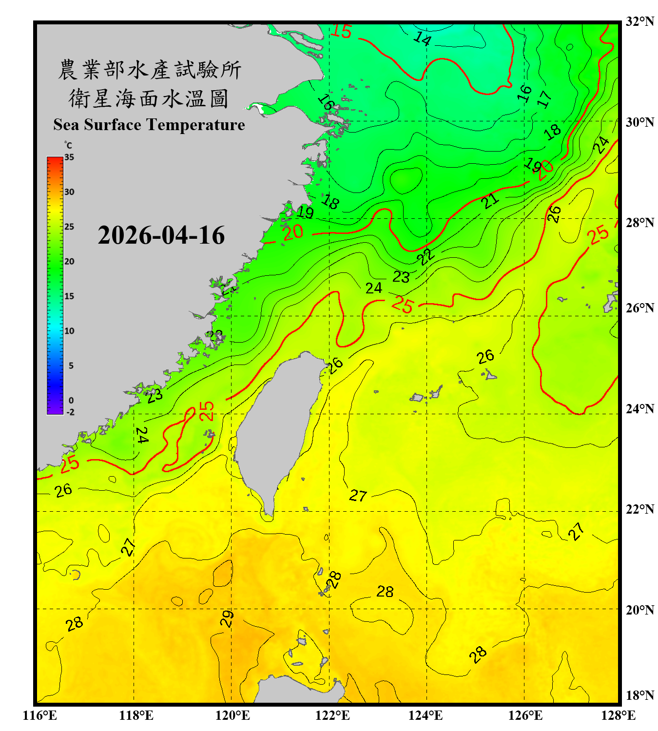domain-taiwan_20260416090000-JPL-L4_GHRSST-SSTfnd-MUR-GLOB-v02.0-fv04.1.nc_contour