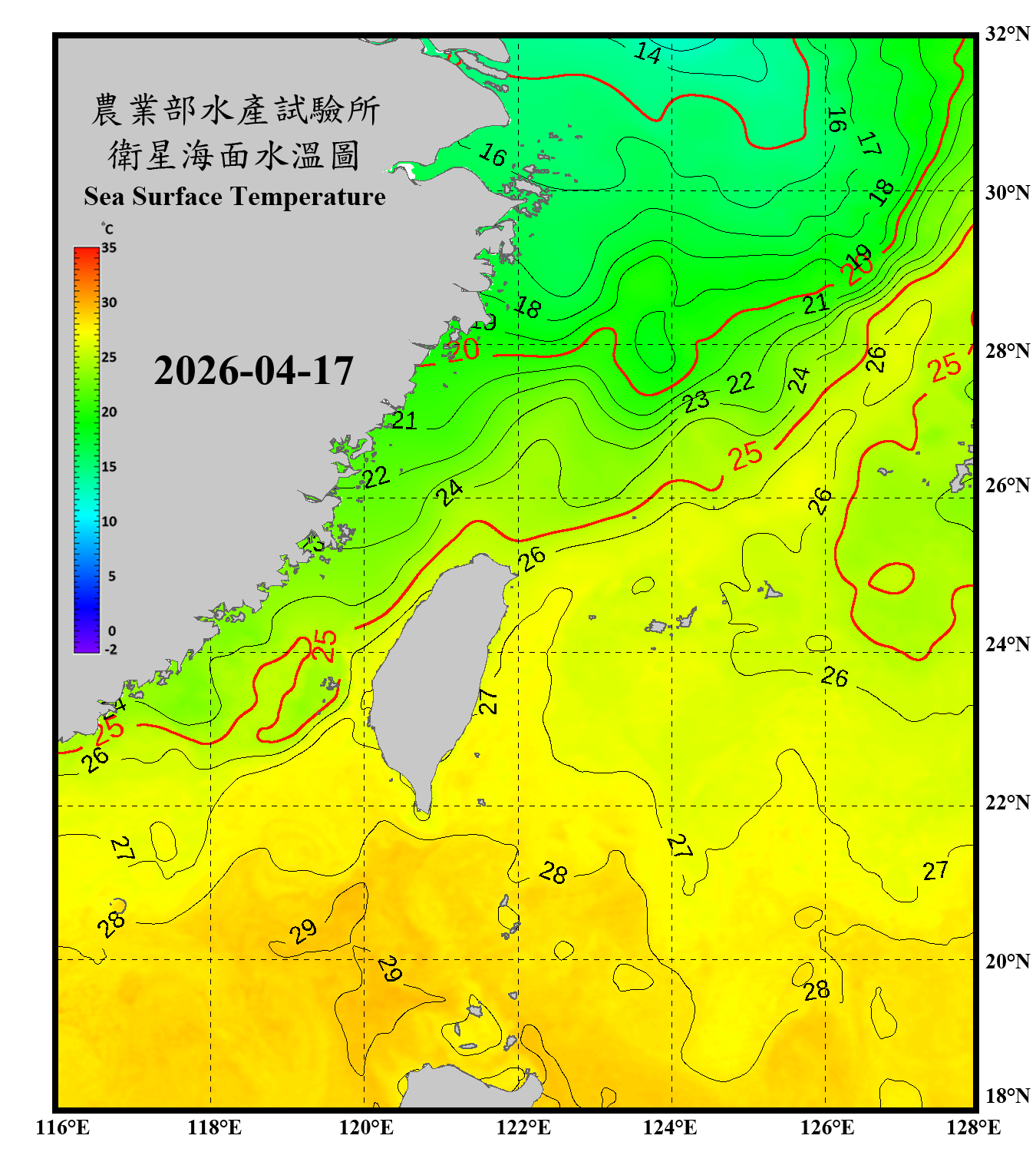 domain-taiwan_20260417090000-JPL-L4_GHRSST-SSTfnd-MUR-GLOB-v02.0-fv04.1.nc_contour