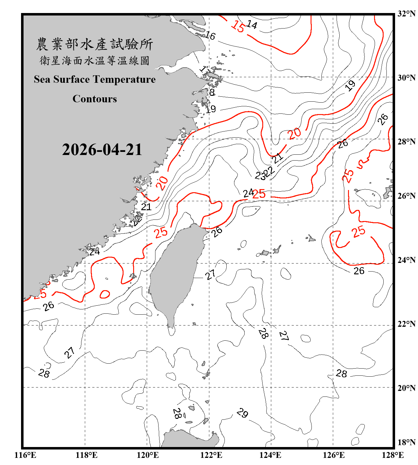 domain-taiwan_20260421090000-JPL-L4_GHRSST-SSTfnd-MUR-GLOB-v02.0-fv04.1.nc_contour_only