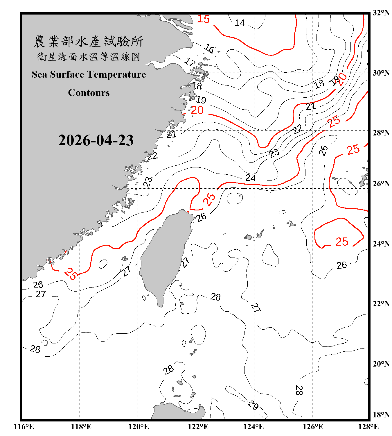 domain-taiwan_20260423090000-JPL-L4_GHRSST-SSTfnd-MUR-GLOB-v02.0-fv04.1.nc_contour_only