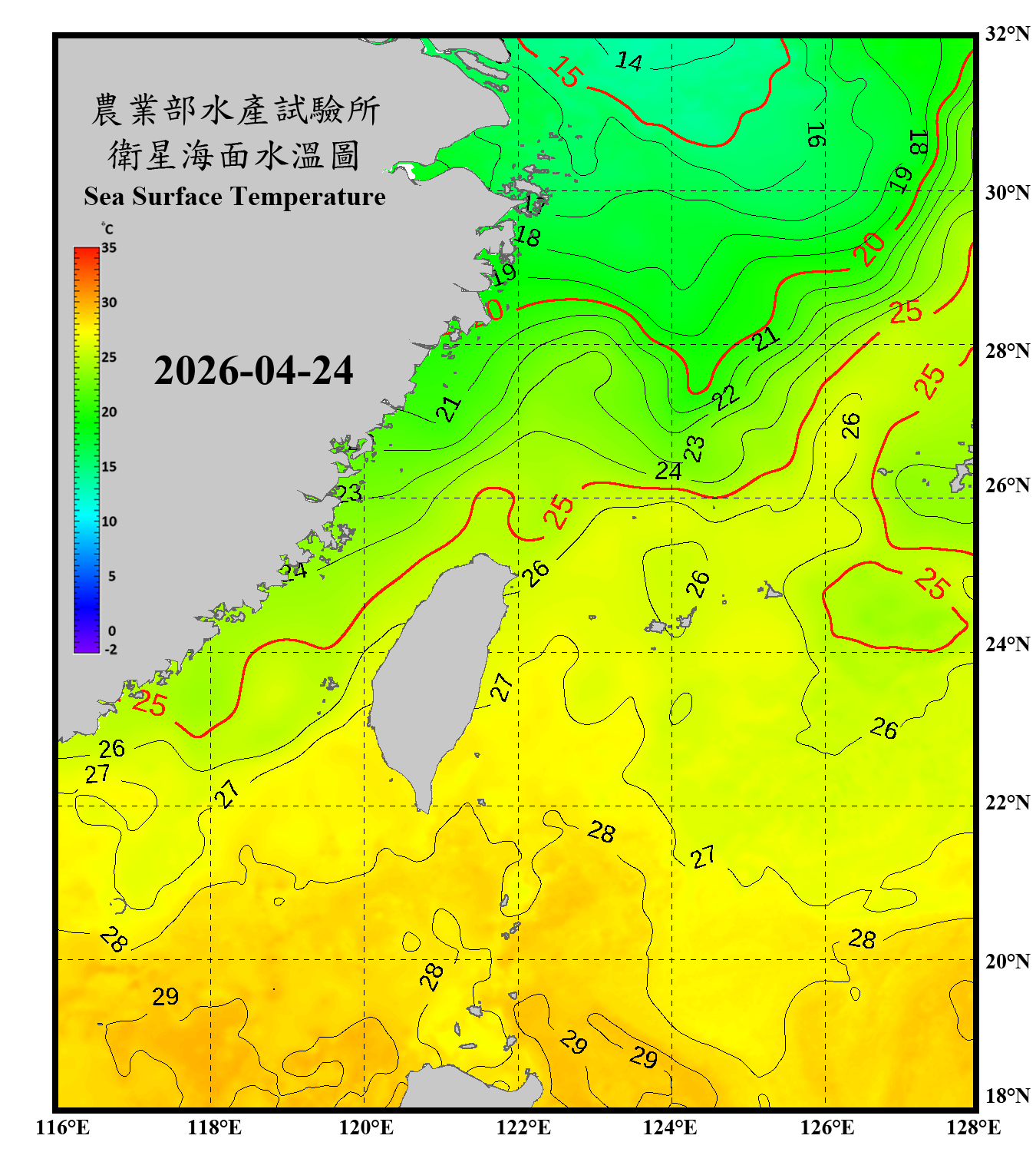 domain-taiwan_20260424090000-JPL-L4_GHRSST-SSTfnd-MUR-GLOB-v02.0-fv04.1.nc_contour