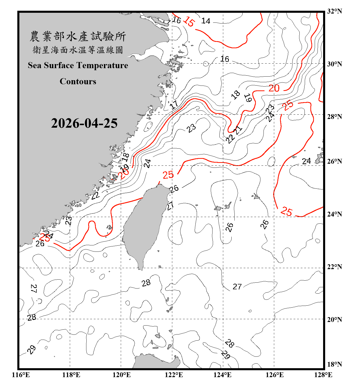 domain-taiwan_20260425090000-JPL-L4_GHRSST-SSTfnd-MUR-GLOB-v02.0-fv04.1.nc_contour_only