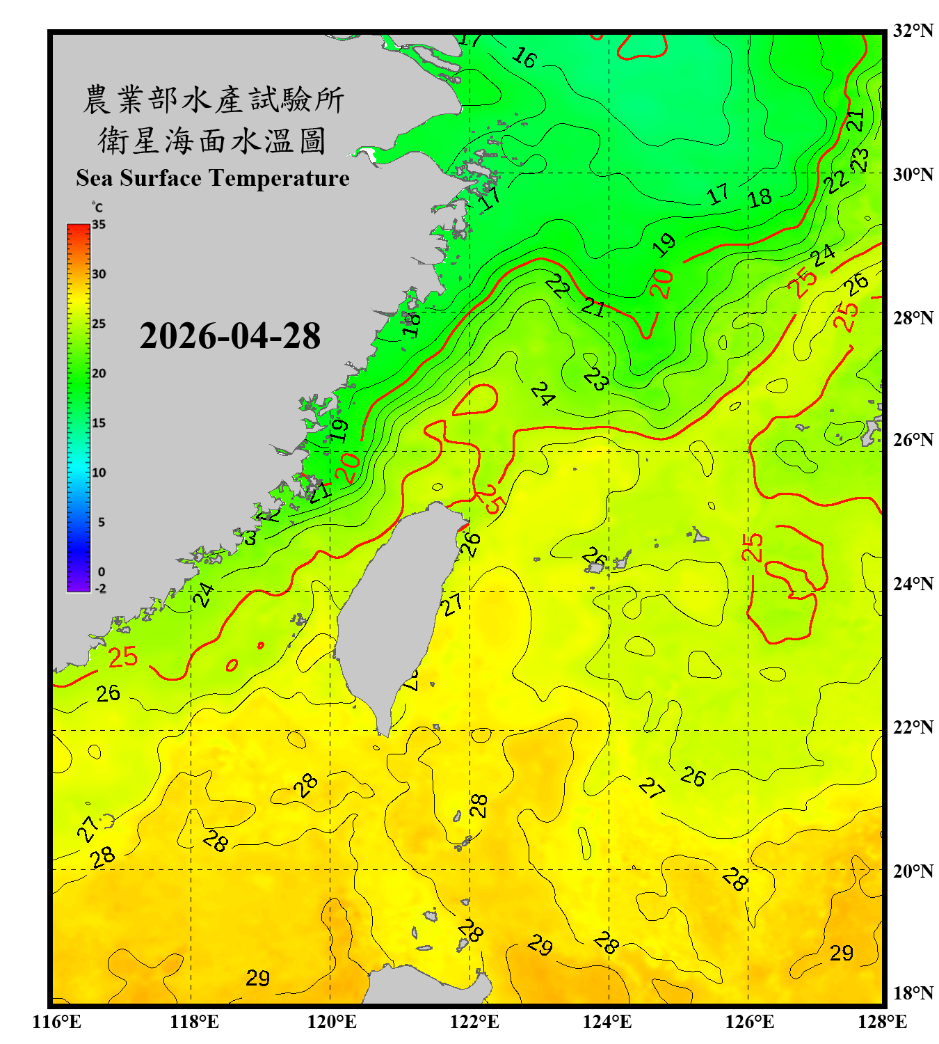 domain-taiwan_20260428090000-JPL-L4_GHRSST-SSTfnd-MUR-GLOB-v02.0-fv04.1.nc_contour