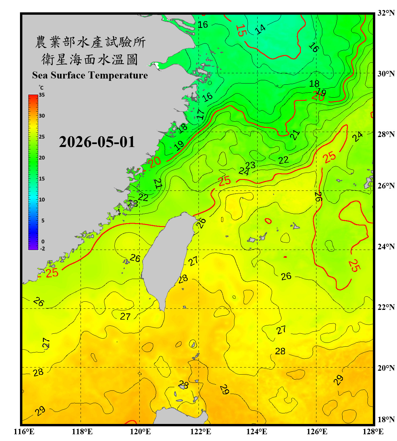 domain-taiwan_20260501090000-JPL-L4_GHRSST-SSTfnd-MUR-GLOB-v02.0-fv04.1.nc_contour