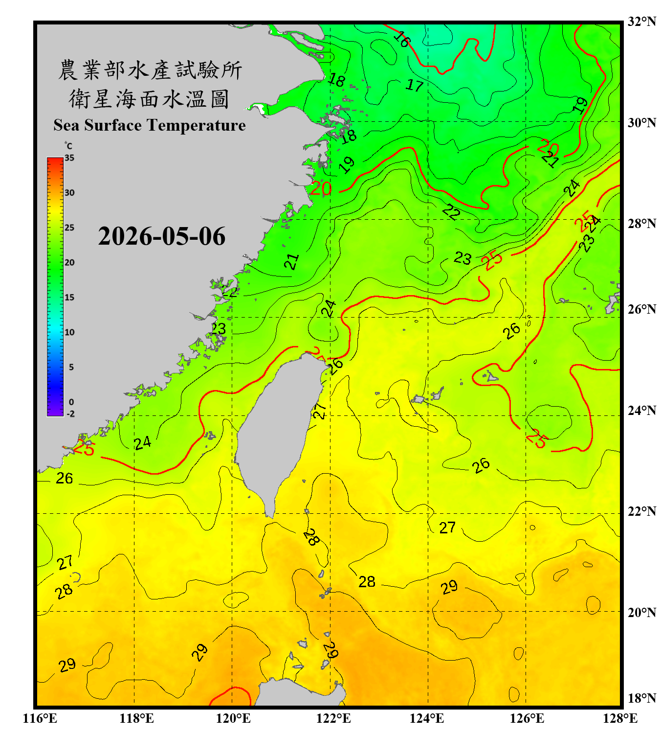 domain-taiwan_20260506090000-JPL-L4_GHRSST-SSTfnd-MUR-GLOB-v02.0-fv04.1.nc_contour