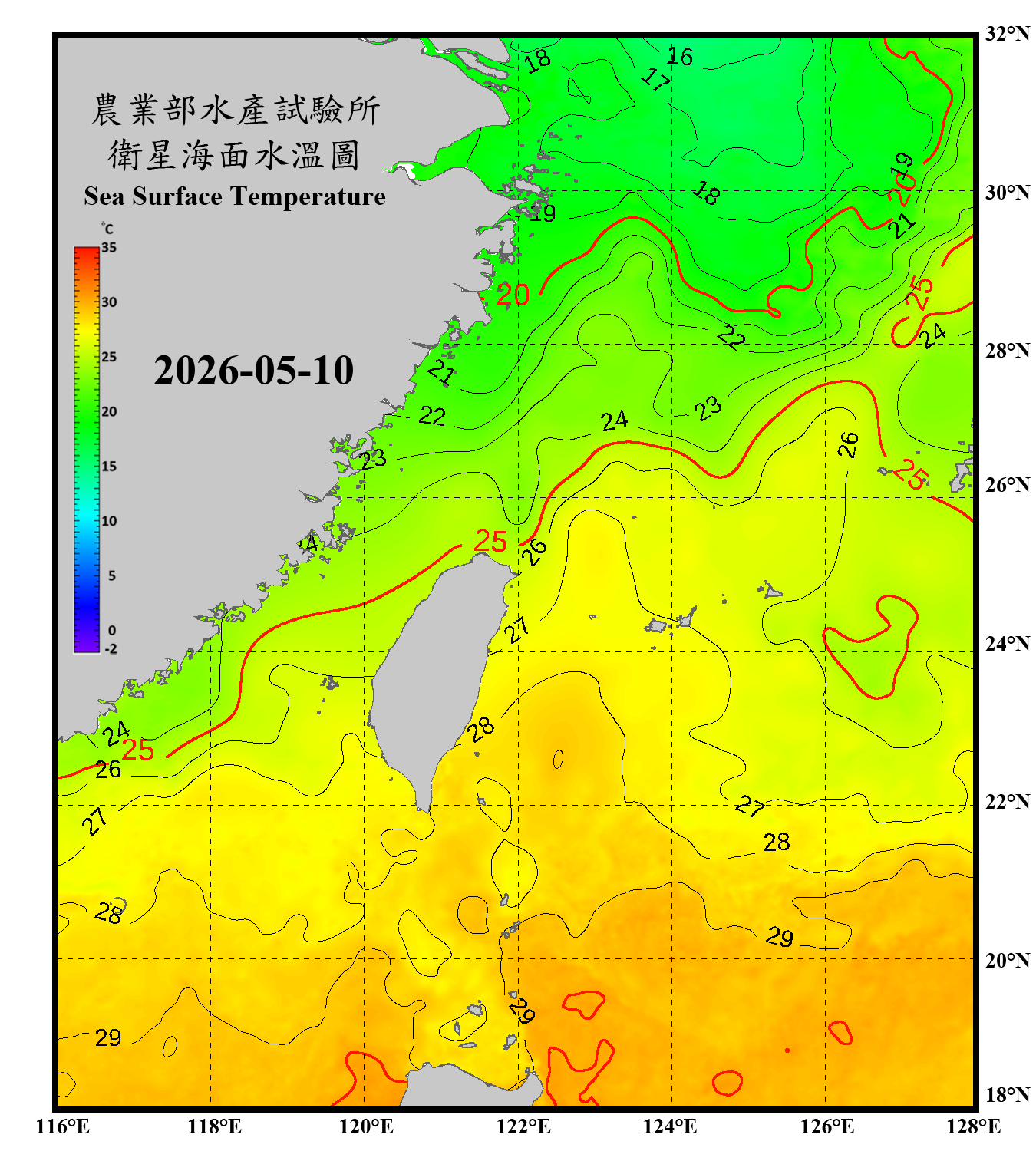 domain-taiwan_20260510090000-JPL-L4_GHRSST-SSTfnd-MUR-GLOB-v02.0-fv04.1.nc_contour