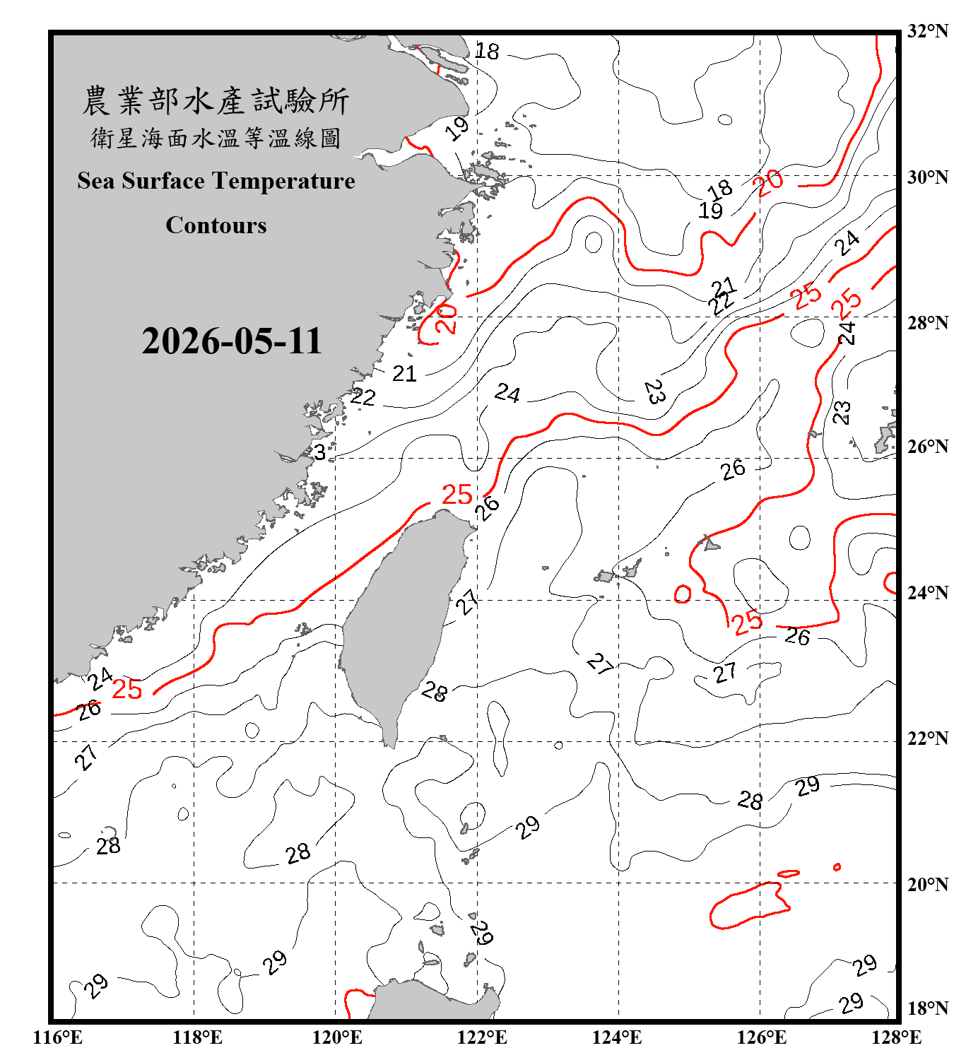 domain-taiwan_20260511090000-JPL-L4_GHRSST-SSTfnd-MUR-GLOB-v02.0-fv04.1.nc_contour_only