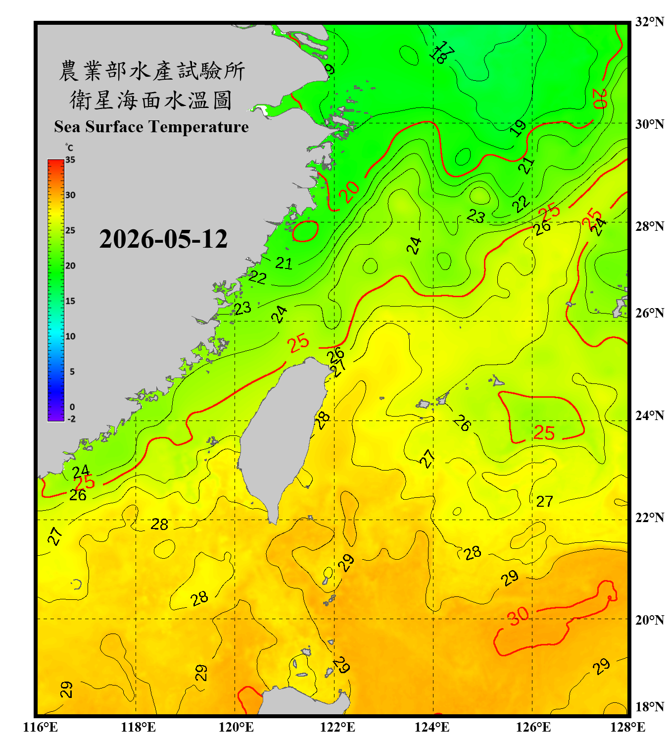 domain-taiwan_20260512090000-JPL-L4_GHRSST-SSTfnd-MUR-GLOB-v02.0-fv04.1.nc_contour