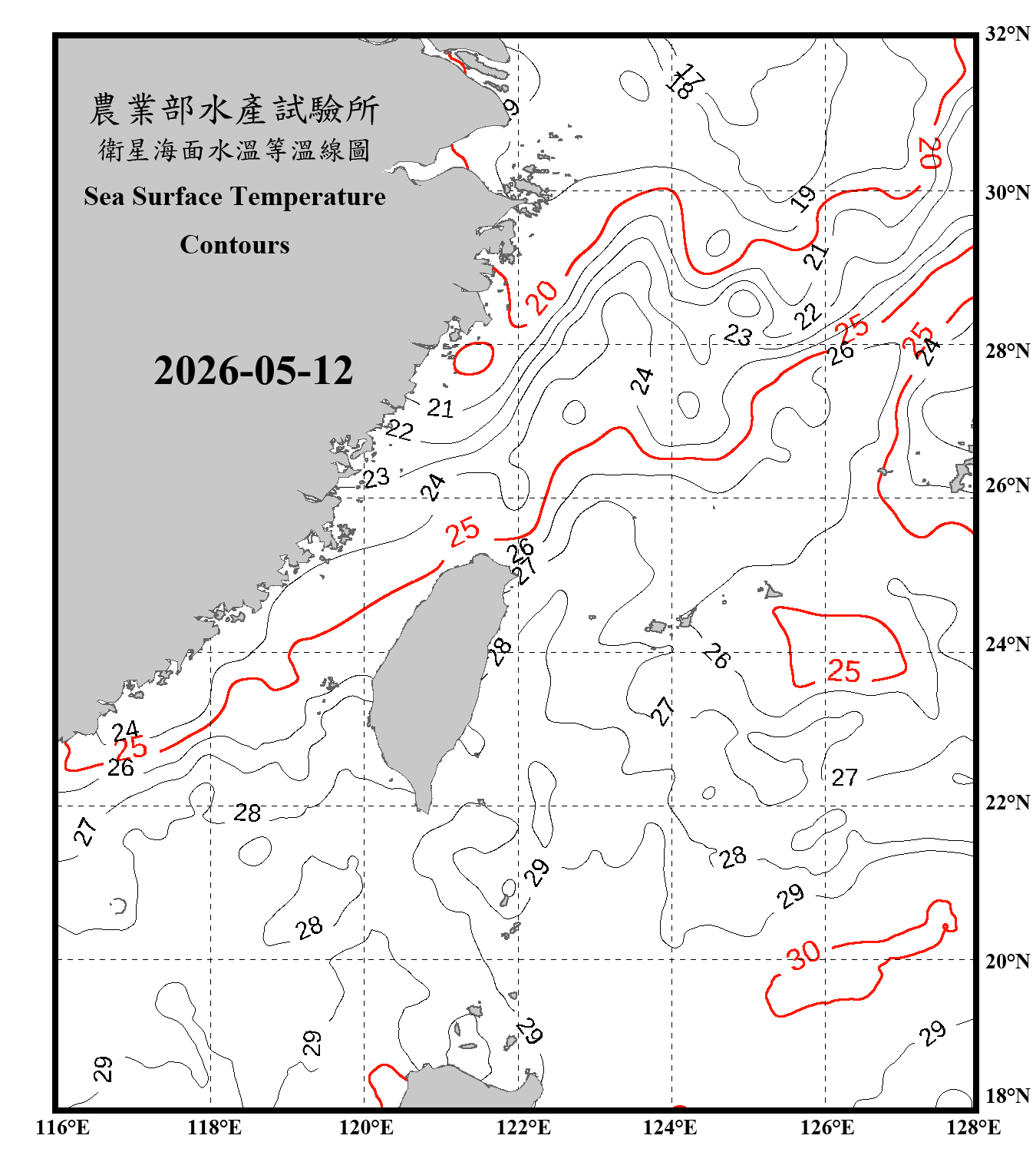 domain-taiwan_20260512090000-JPL-L4_GHRSST-SSTfnd-MUR-GLOB-v02.0-fv04.1.nc_contour_only