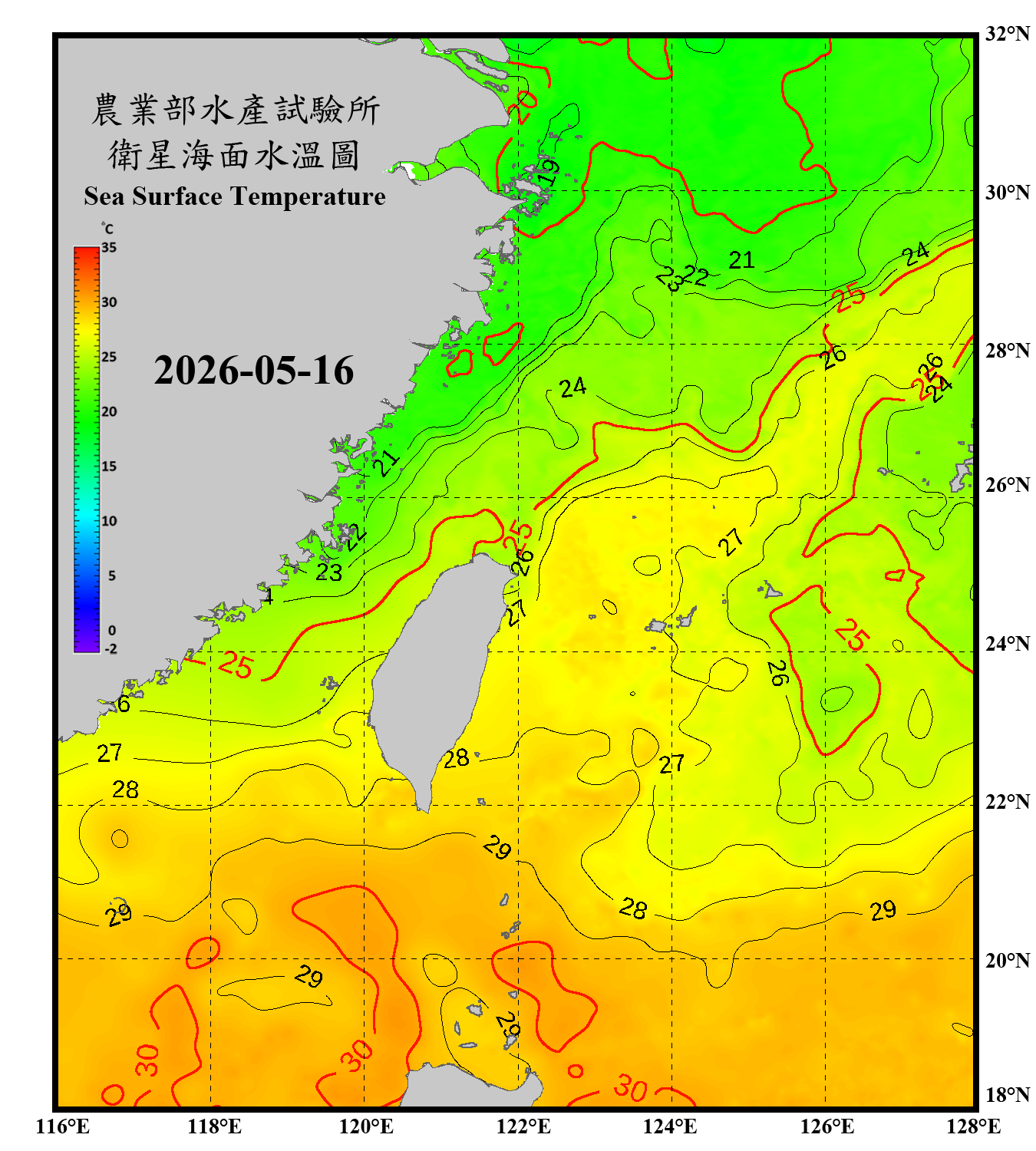 domain-taiwan_20260516090000-JPL-L4_GHRSST-SSTfnd-MUR-GLOB-v02.0-fv04.1.nc_contour